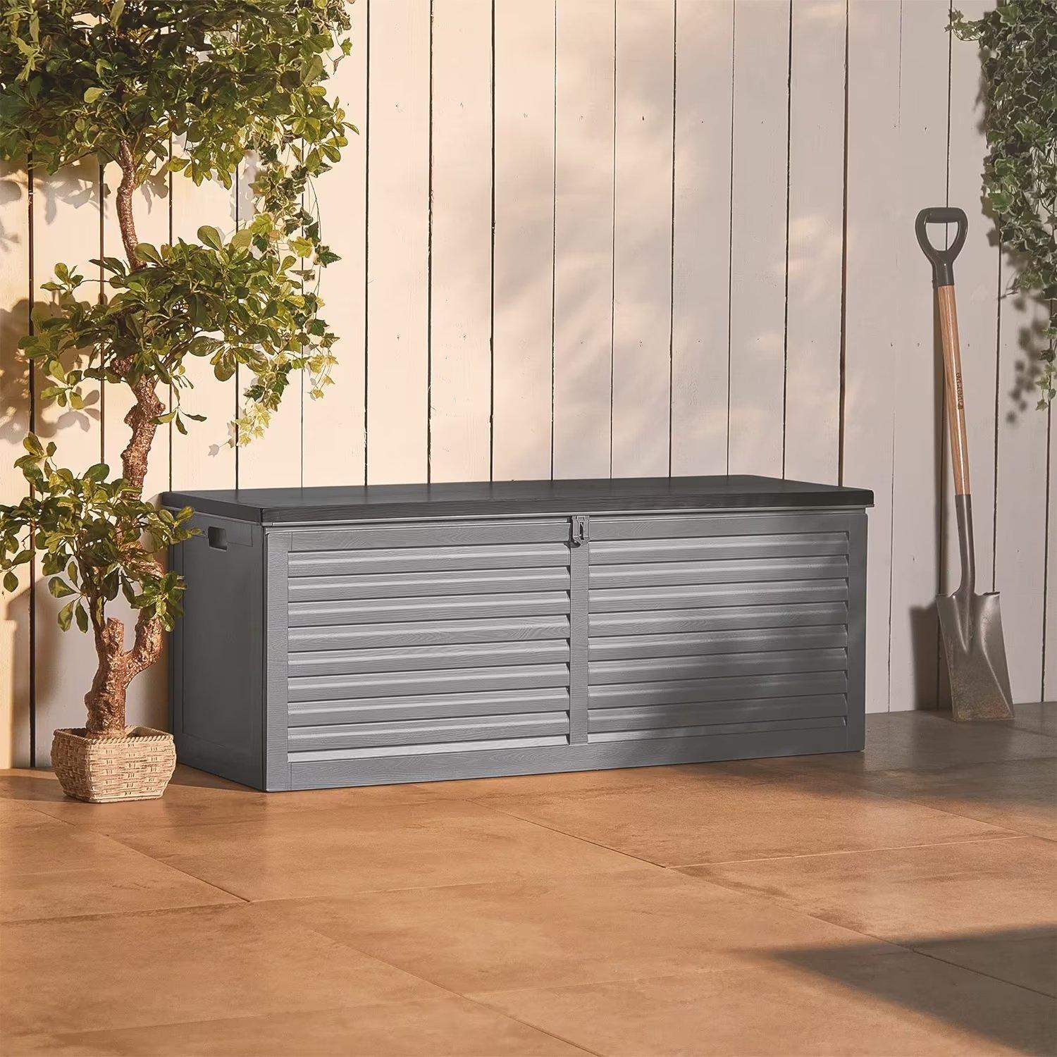 Grey - VonHaus - VonHaus - 390L Plastic Storage Box - 4