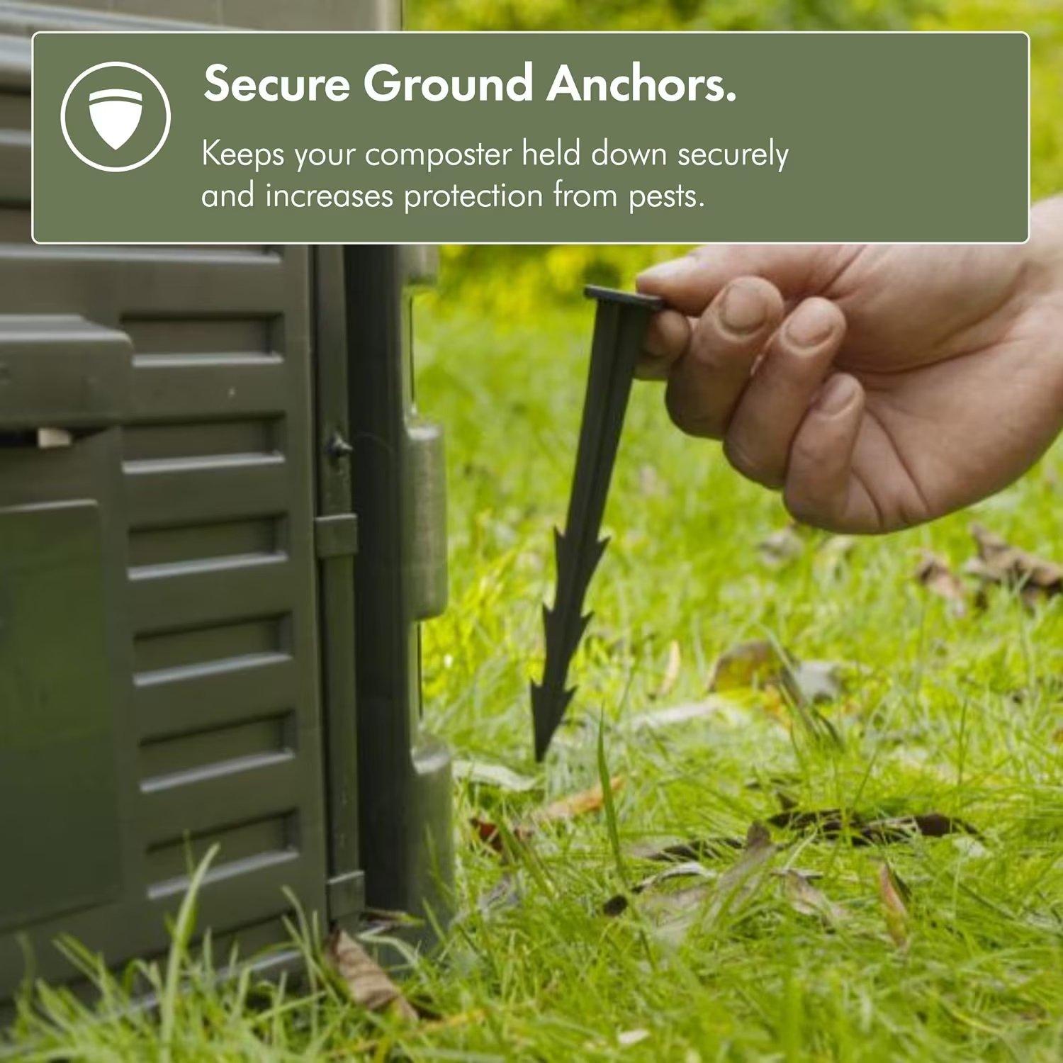 Black - VonHaus - VonHaus - 360L Black Composter - 4