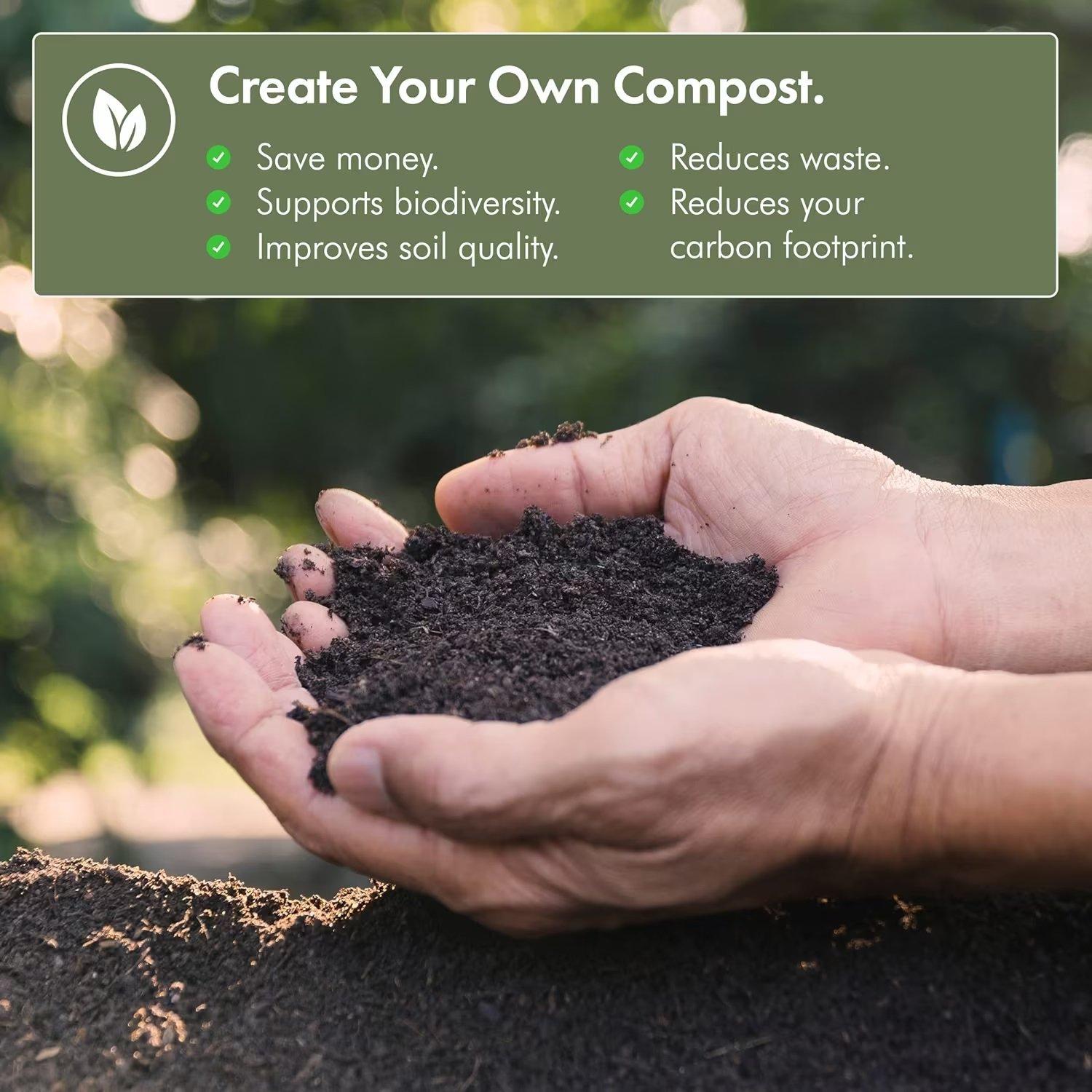 Black - VonHaus - VonHaus - 360L Black Composter - 6