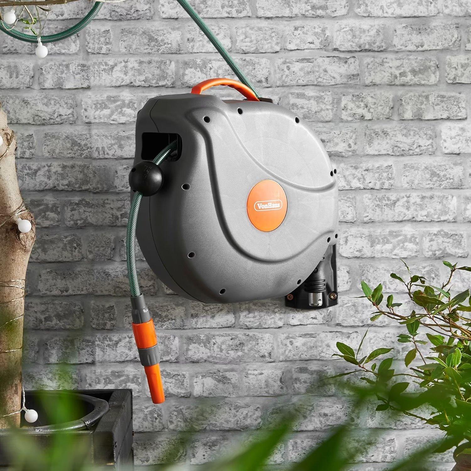 Grey - VonHaus - VonHaus Hose Wall Mounted Hose Auto Rewind - 6