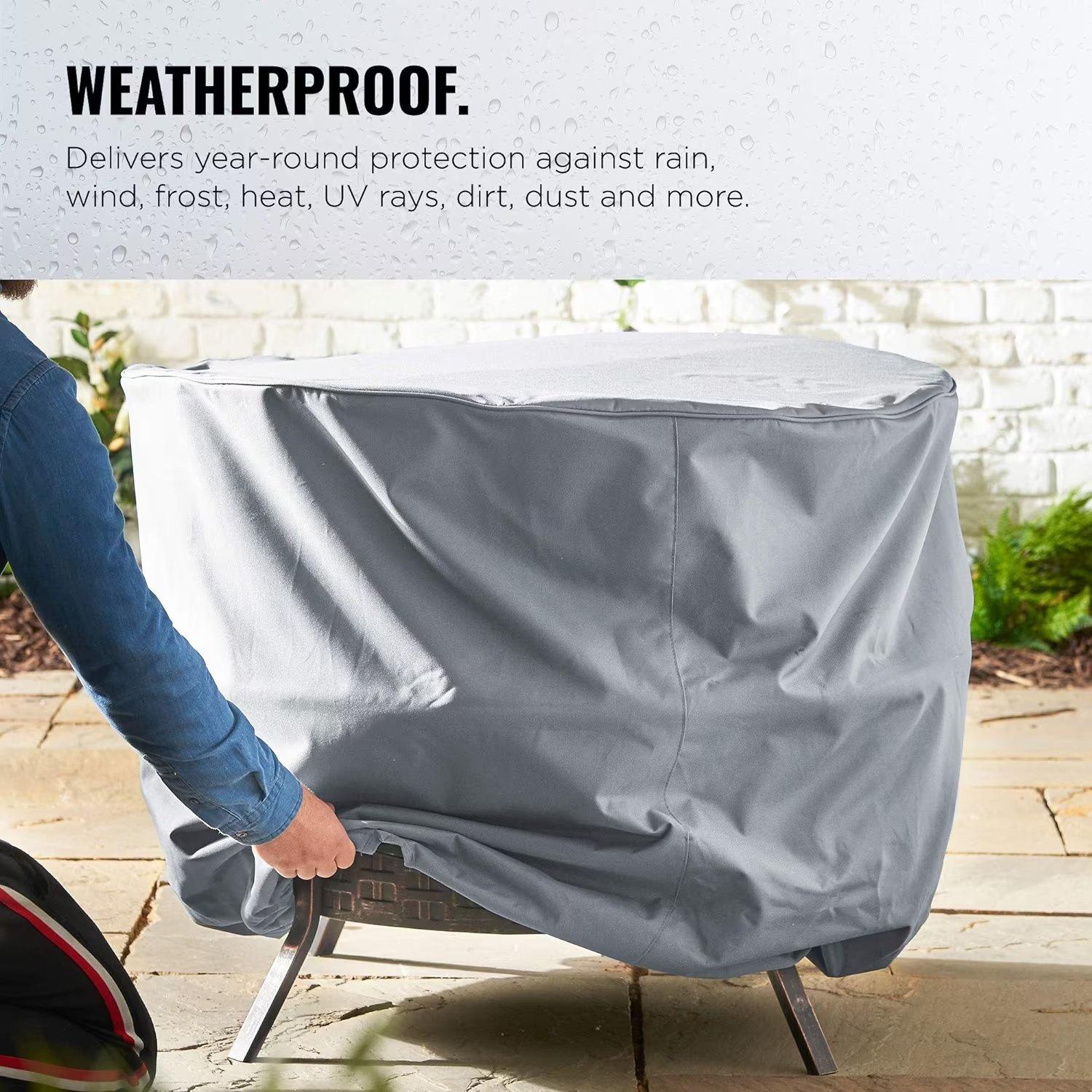 Grey - VonHaus - VonHaus - Round Fire Pit Cover - 2