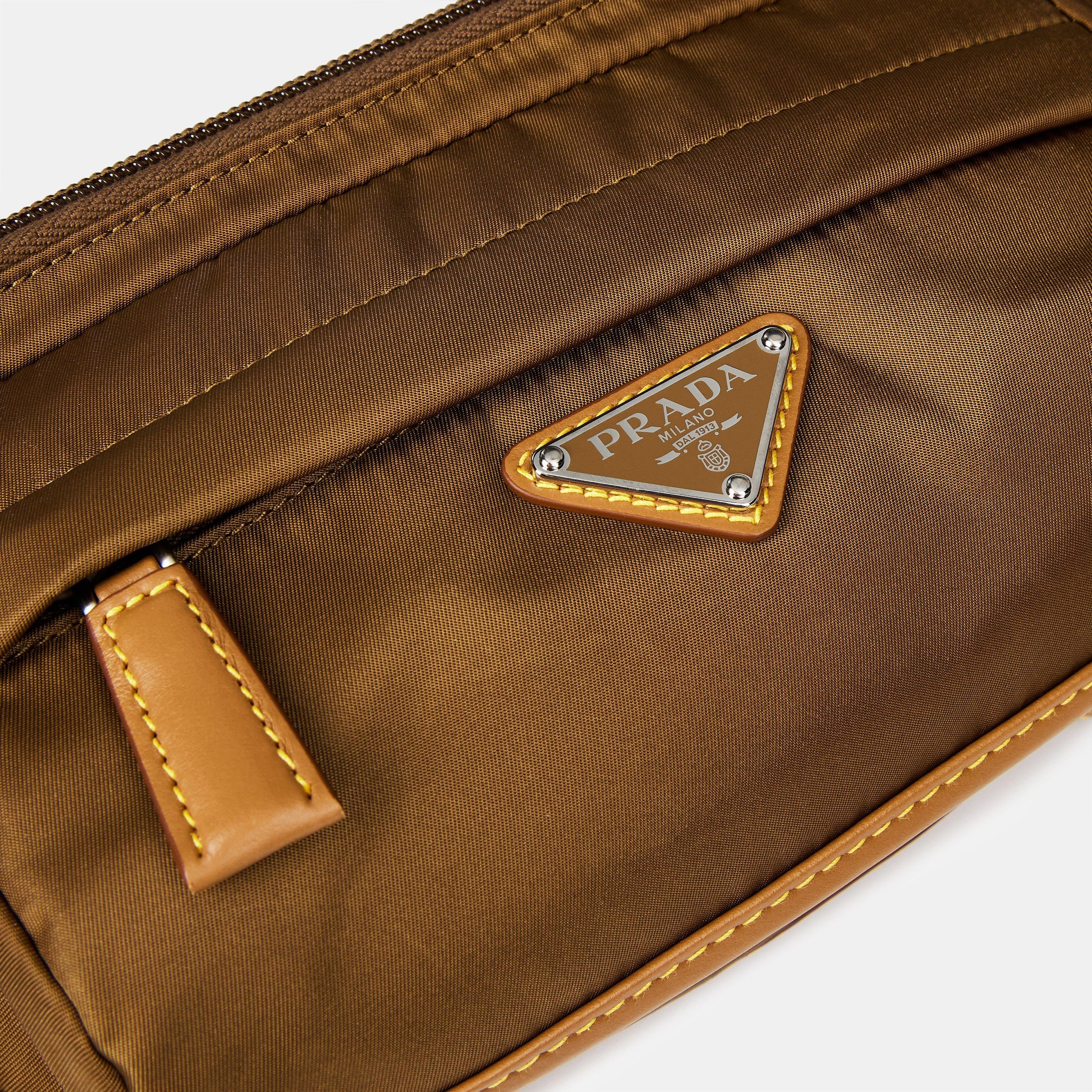 Brown - Prada - Re-Nylon And Smooth Leather Belt Beg - 3