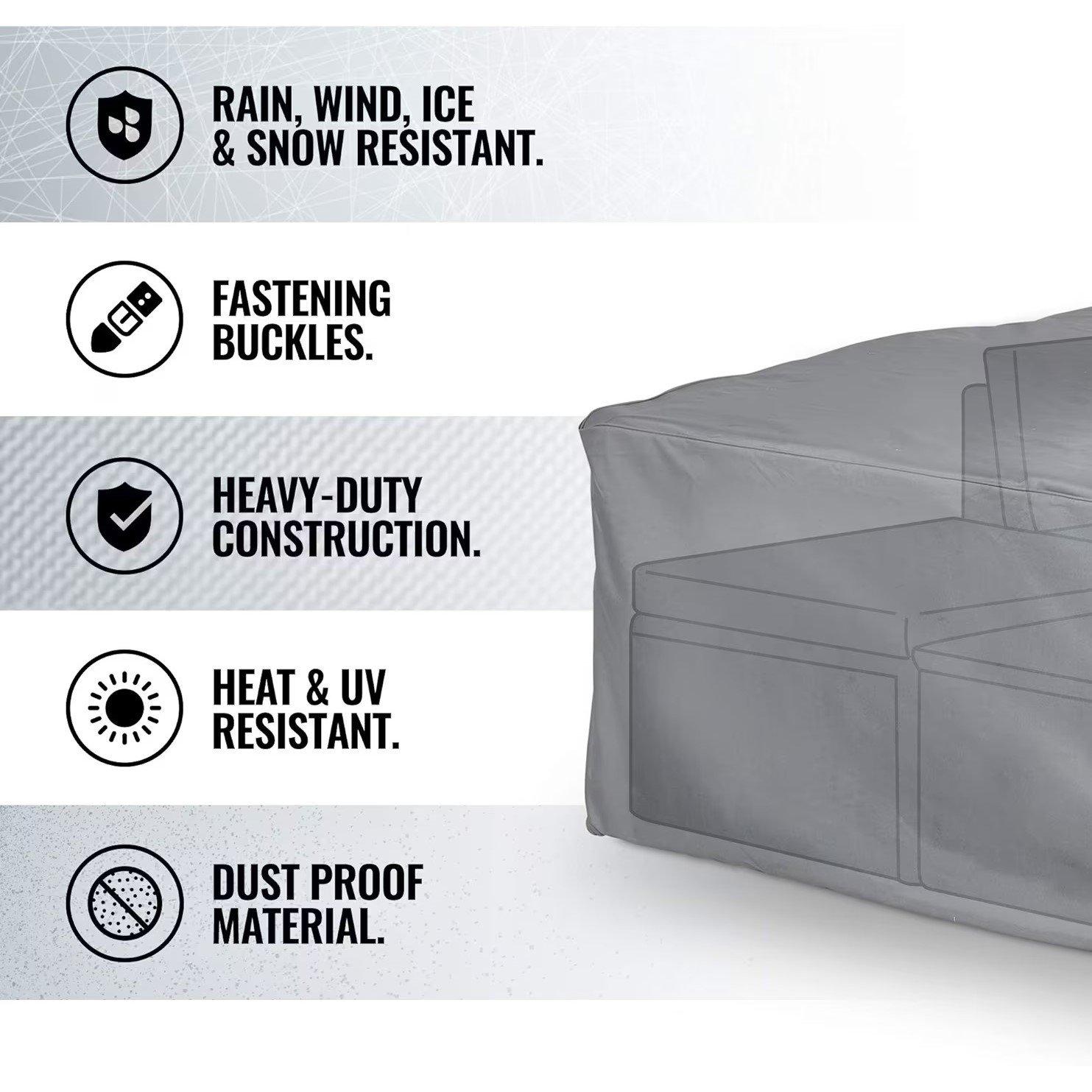 Grey - VonHaus - VonHaus - Furniture Set Cover 250 * 200 * 80cm - 2