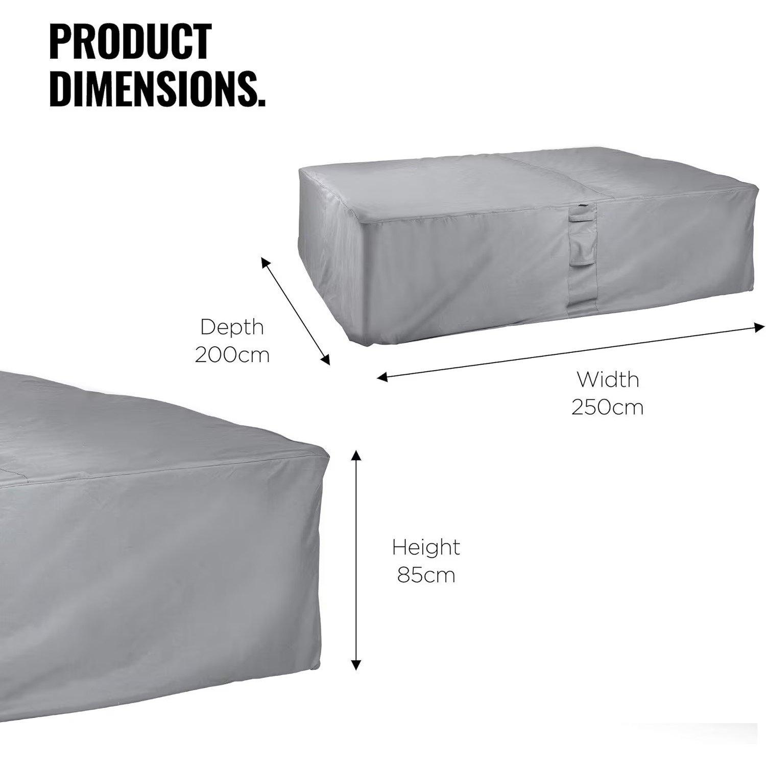 Grey - VonHaus - VonHaus - Furniture Set Cover 250 * 200 * 80cm - 3