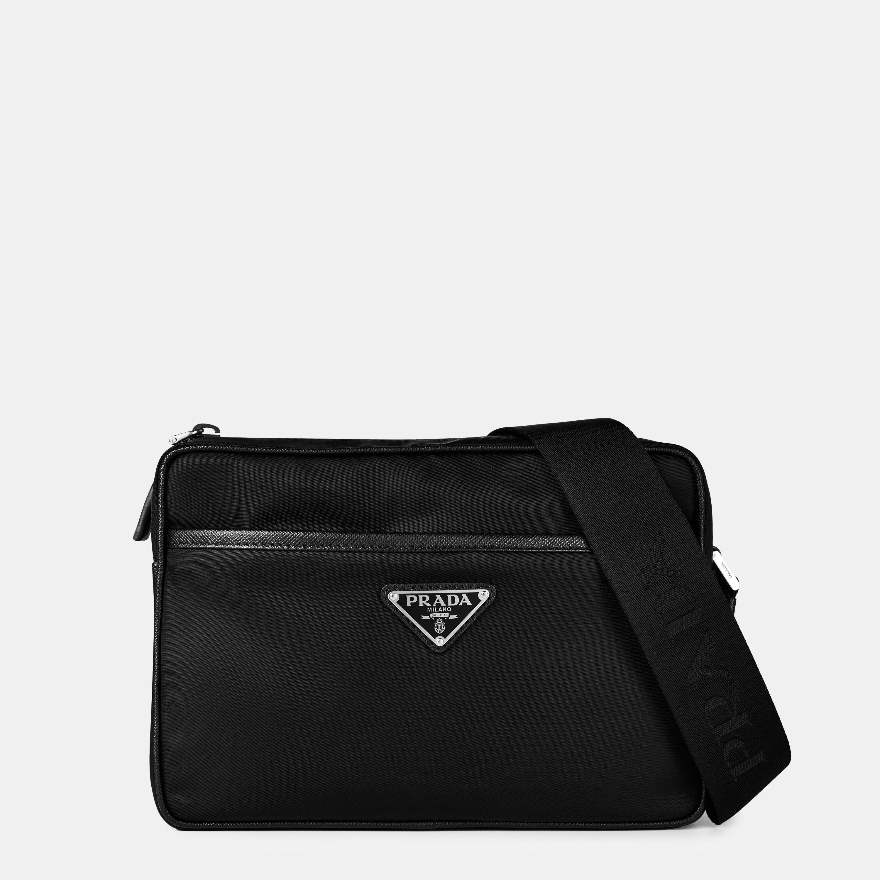 Black - Prada - Leather Crossbody Bag - 1