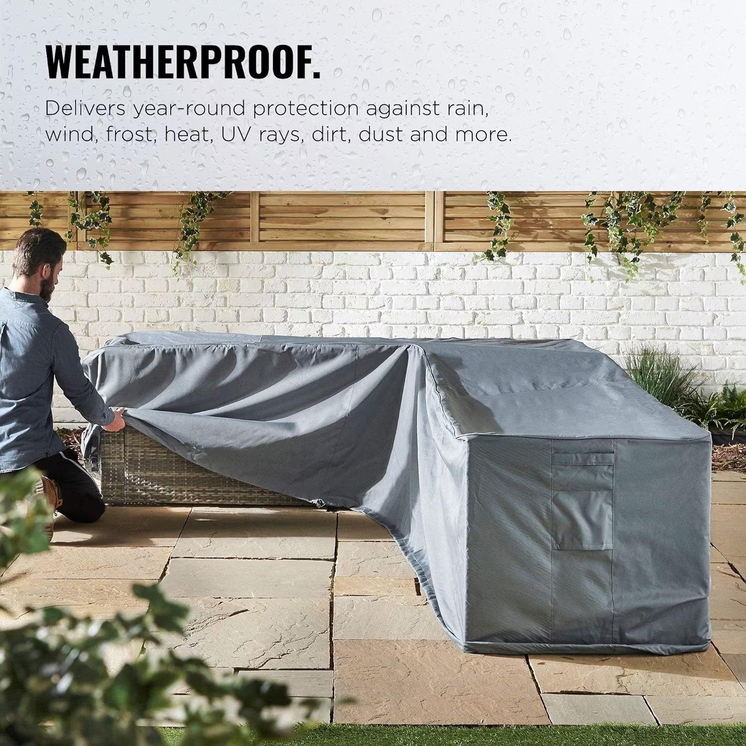 Grey - VonHaus - VonHaus - L Shape Sofa Cover - 2