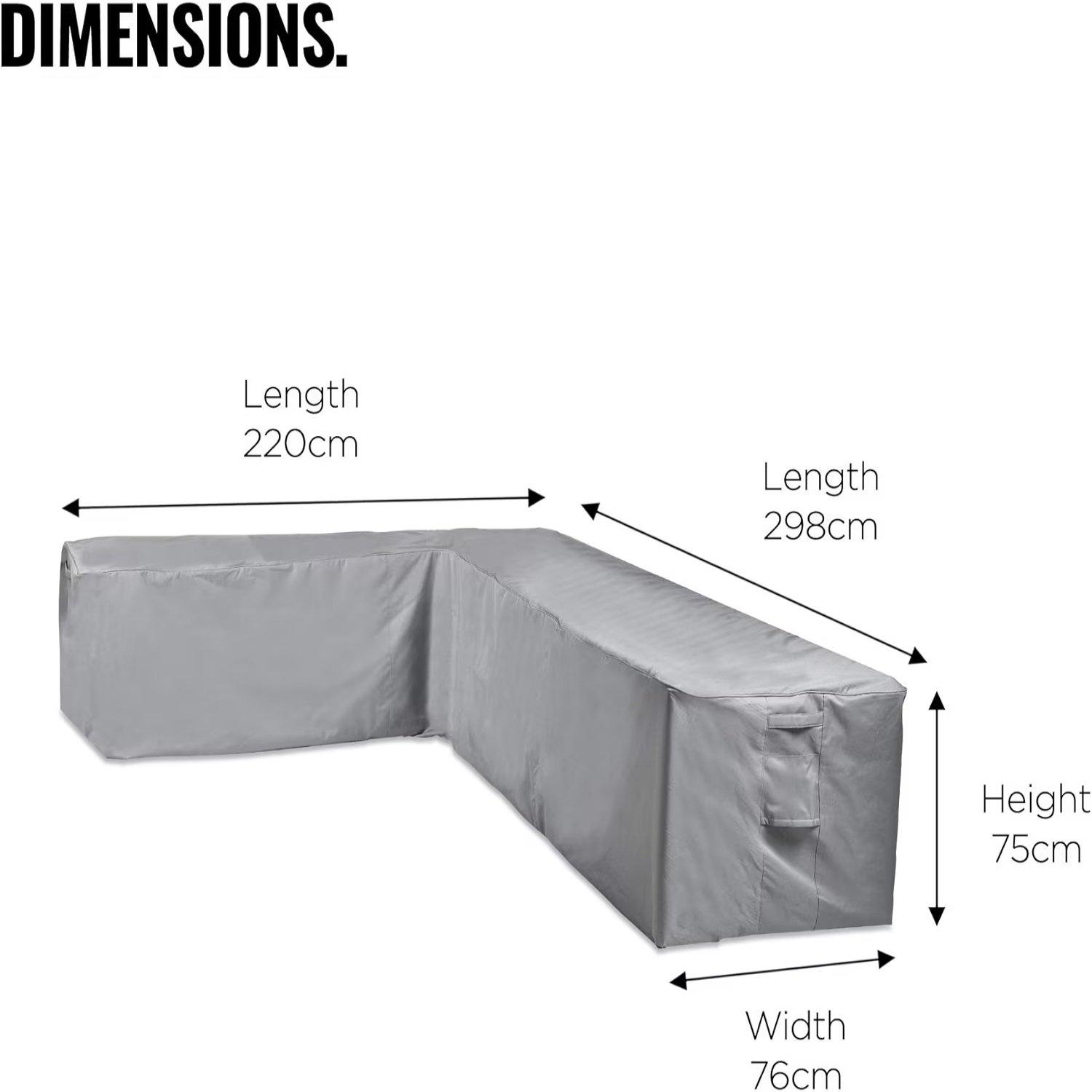 Grey - VonHaus - VonHaus - L Shape Sofa Cover - 4