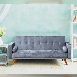 Comfy Living Crushed Velvet Click-Clack Sofa Bed