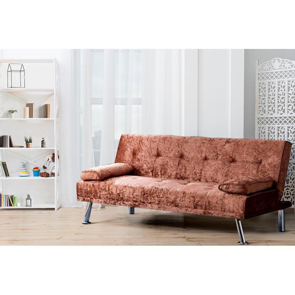 Comfy Living Italian Crushed Velvet Sofa Bed