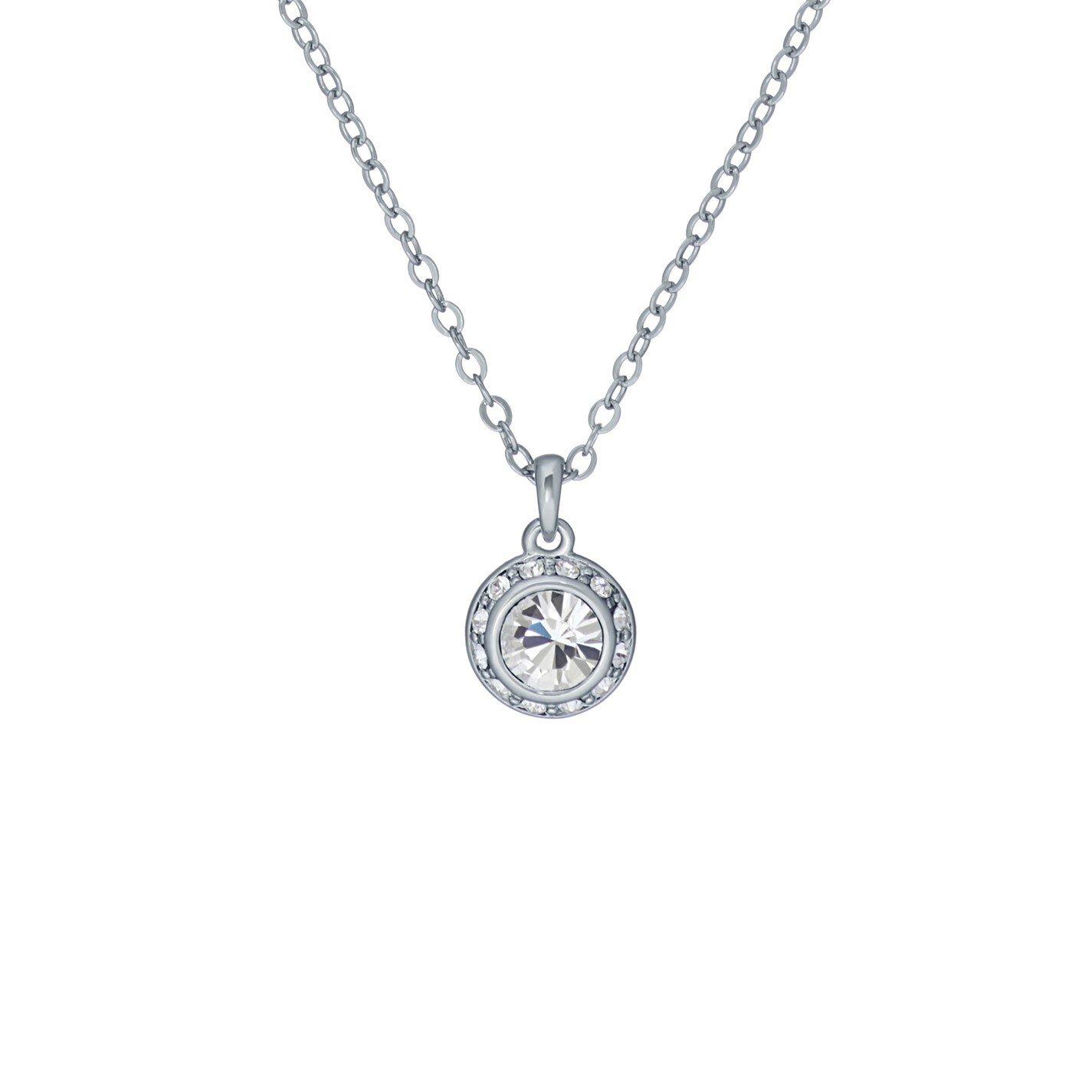 Zilver/Kristal* - Ted Baker - Soltell Crystal Pendant Necklace - 1