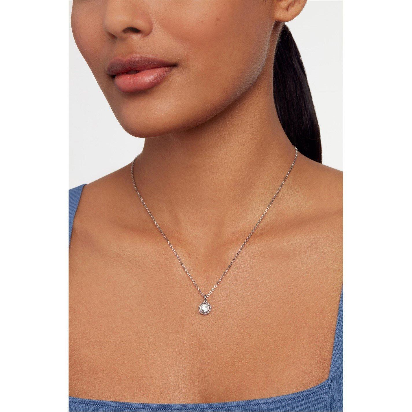 Zilver/Kristal* - Ted Baker - Soltell Crystal Pendant Necklace - 2