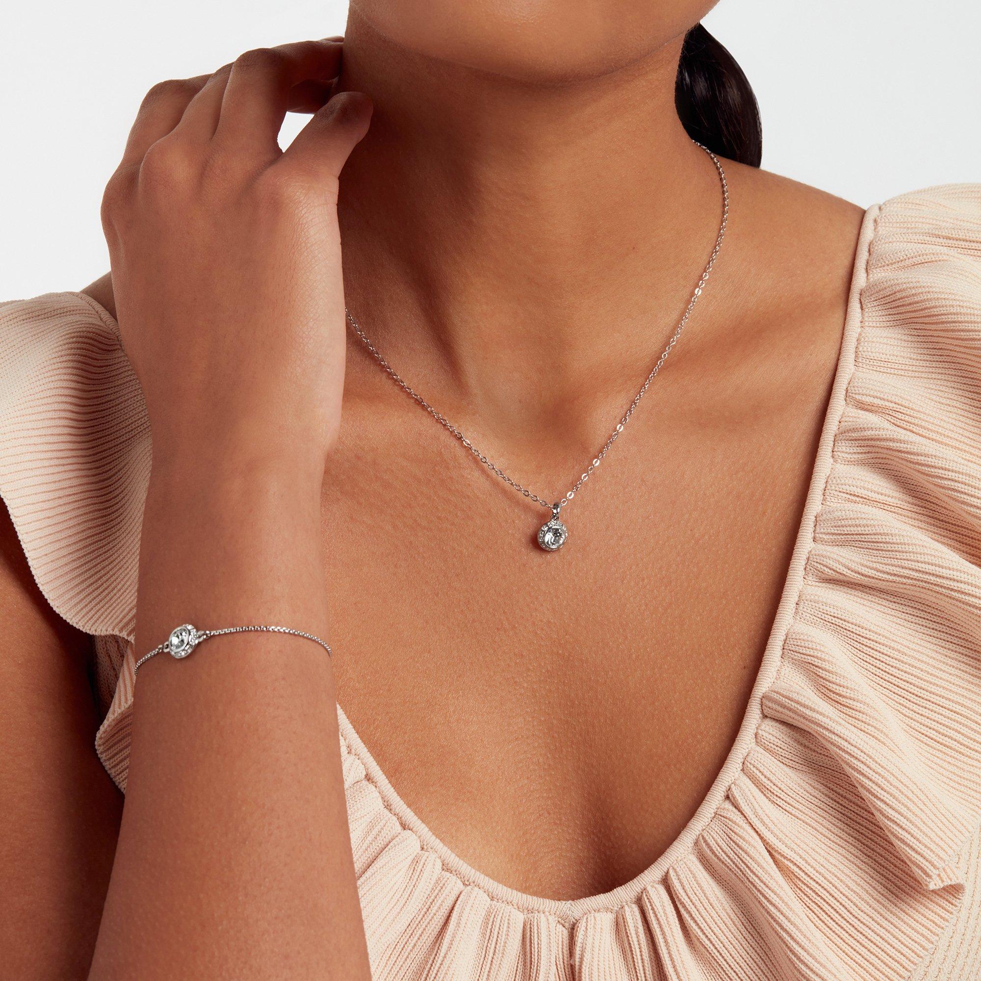 Zilver/Kristal* - Ted Baker - Soltell Crystal Pendant Necklace - 4