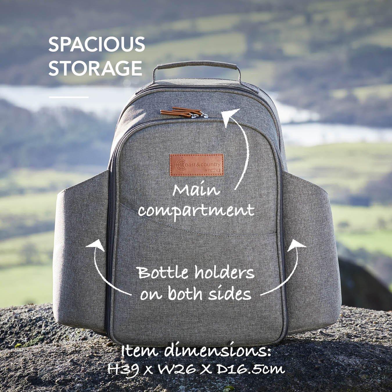 Green - Tower - Heritage 4 Person Picnic Bag - 5