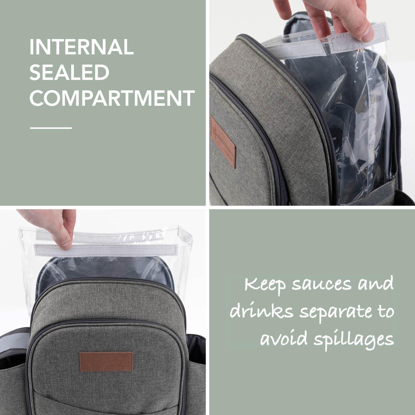 Green - Tower - Heritage 4 Person Picnic Bag - 6