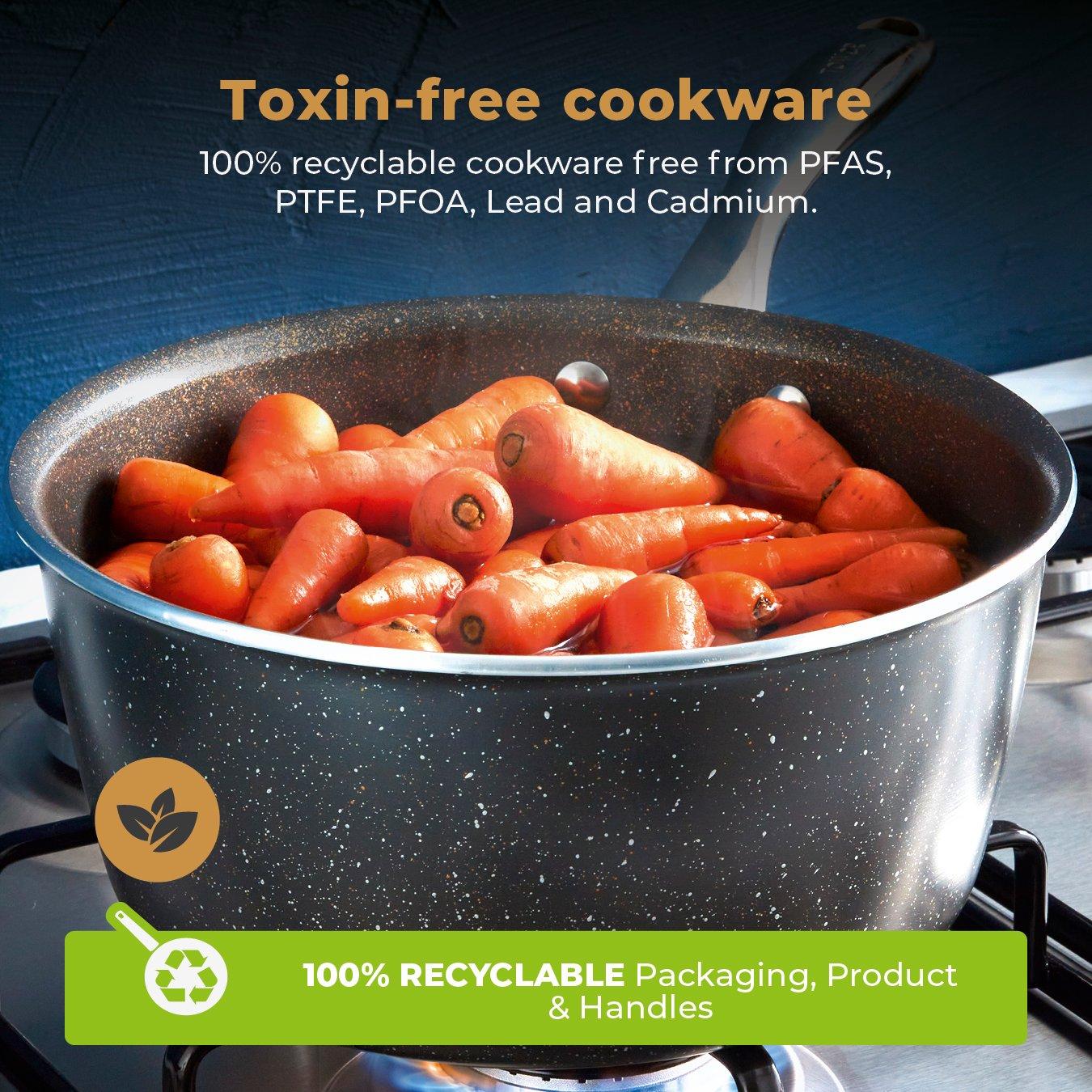 Graphite - Tower - Cerastone Pro 22cm Saucepan with Glass Lid - 6