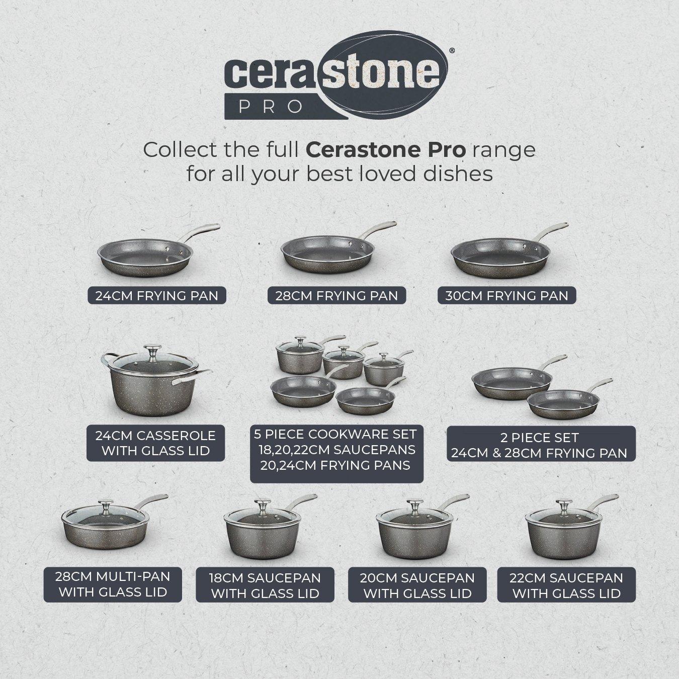 Graphite - Tower - Cerastone Pro 22cm Saucepan with Glass Lid - 9