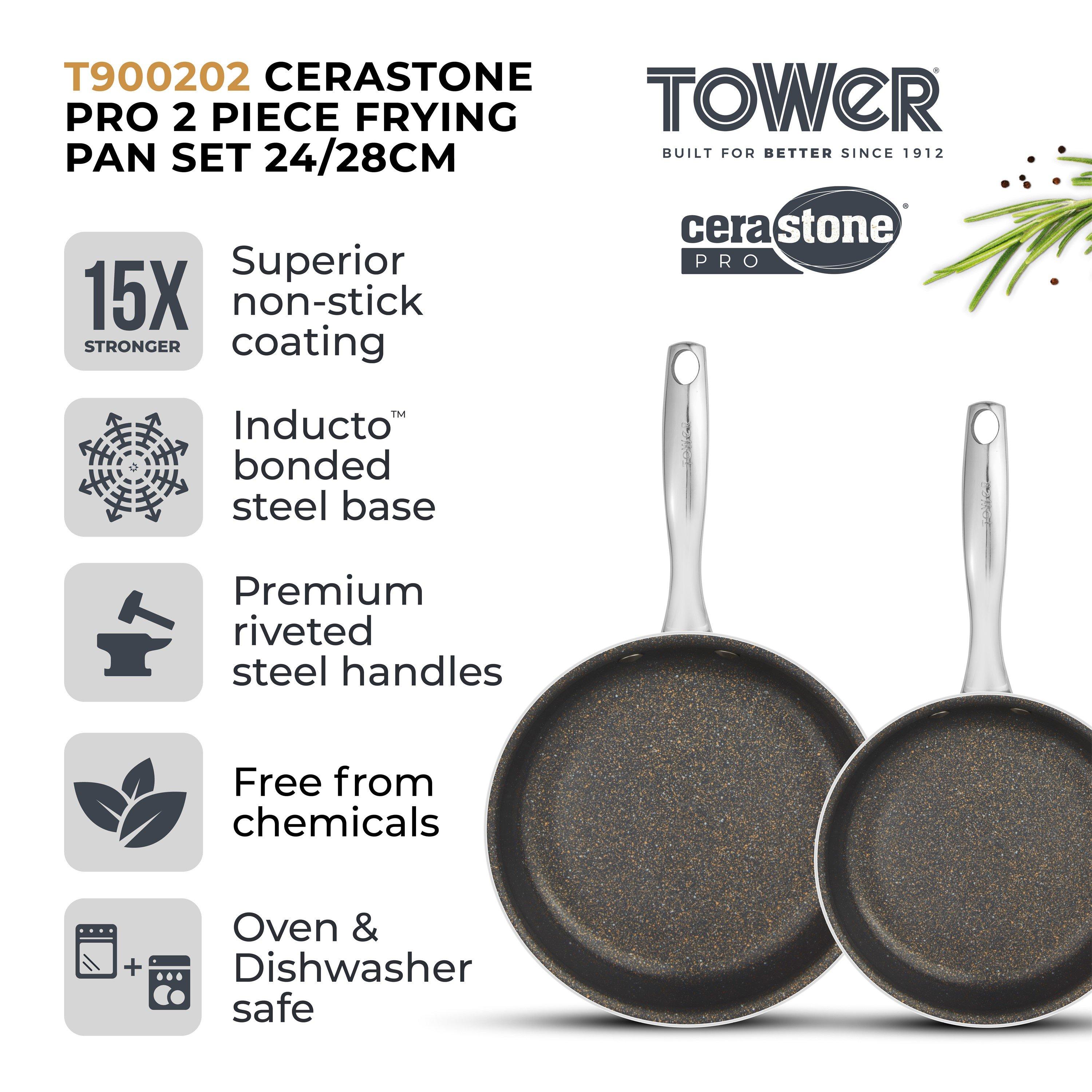Graphite - Tower - Cerastone Pro 2 Piece Frying Pan Set - 2