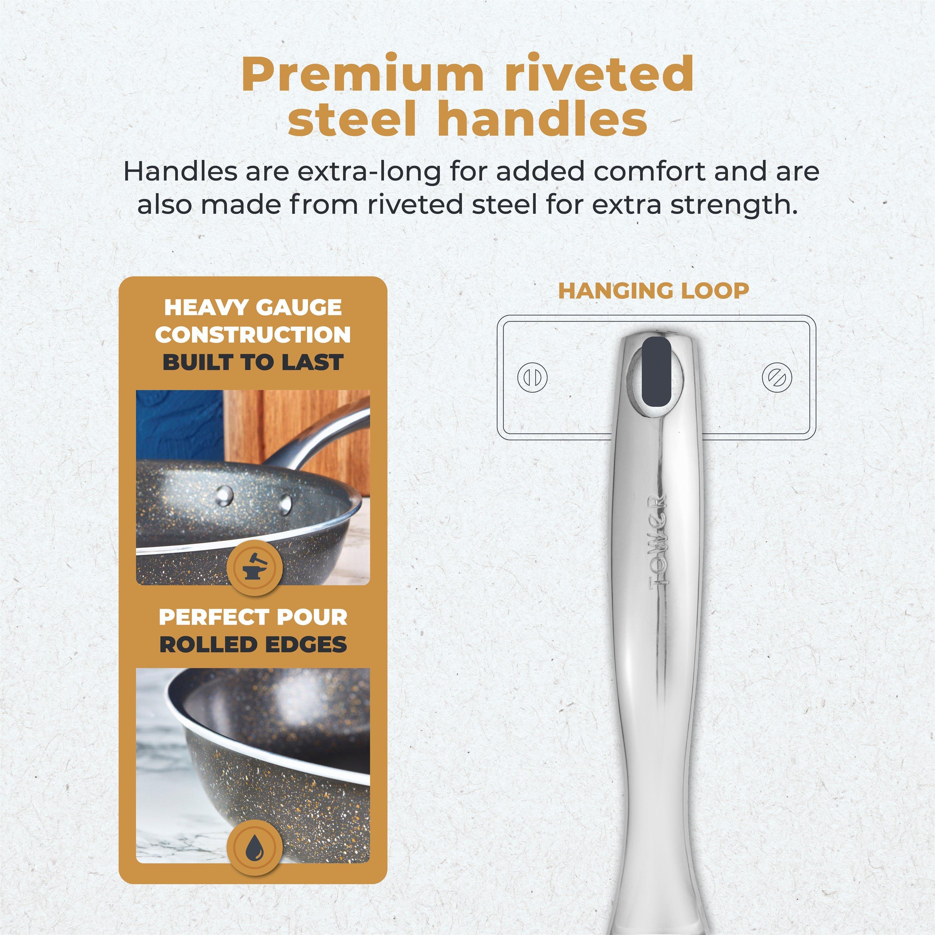 Graphite - Tower - Cerastone Pro 2 Piece Frying Pan Set - 5