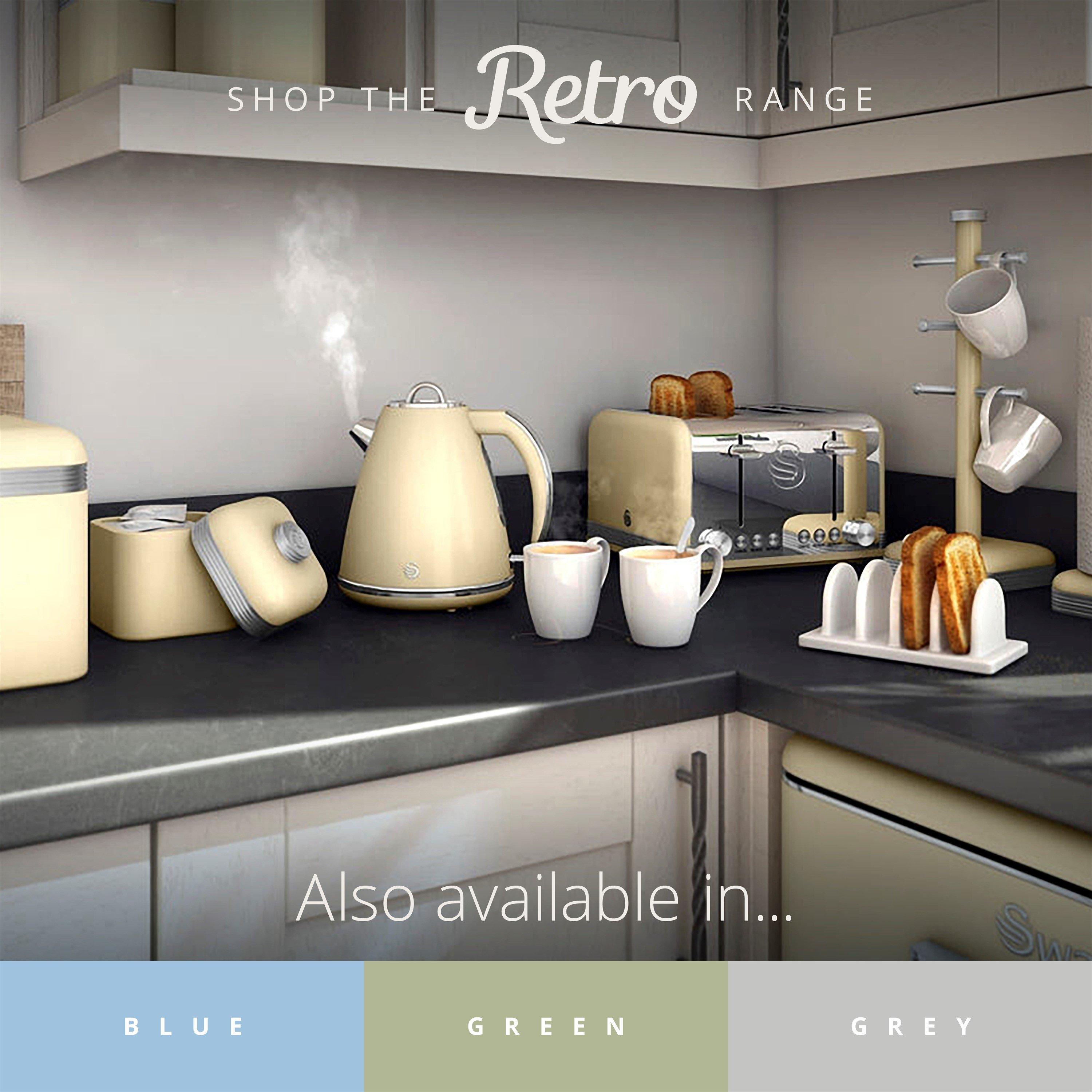 Cream - Swan - Swan Retro 45L Square Sensor Bin - 9