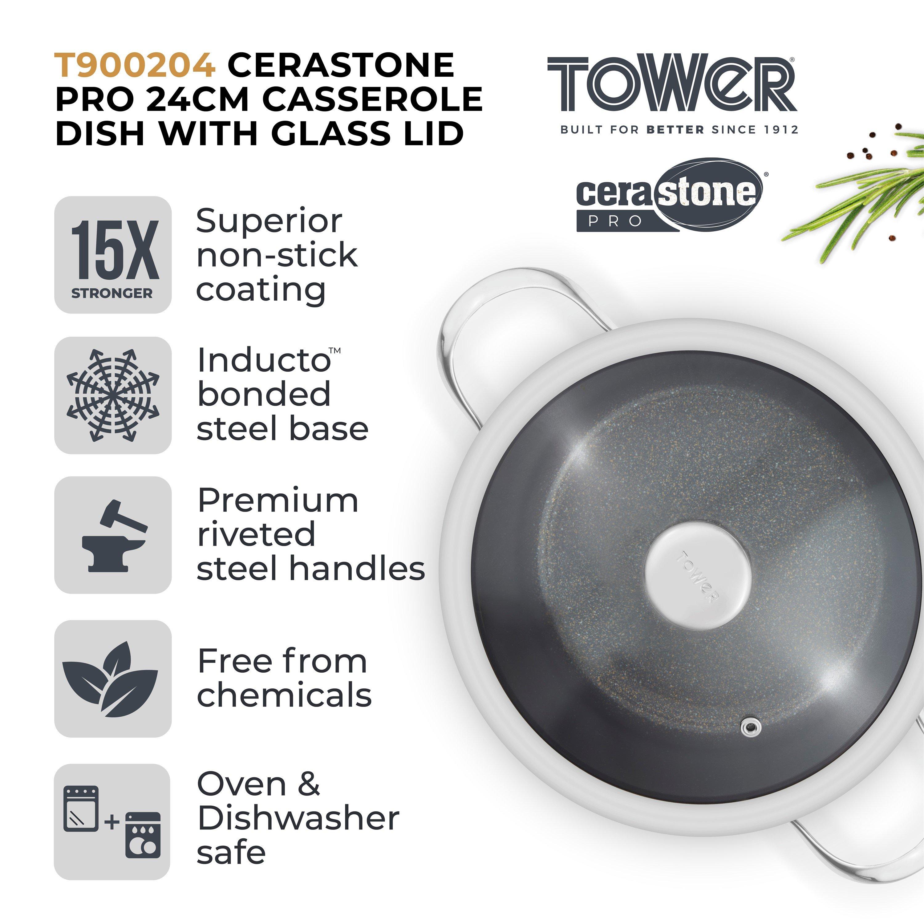 Graphite - Tower - Cerastone Pro 24cm Casserole - 2