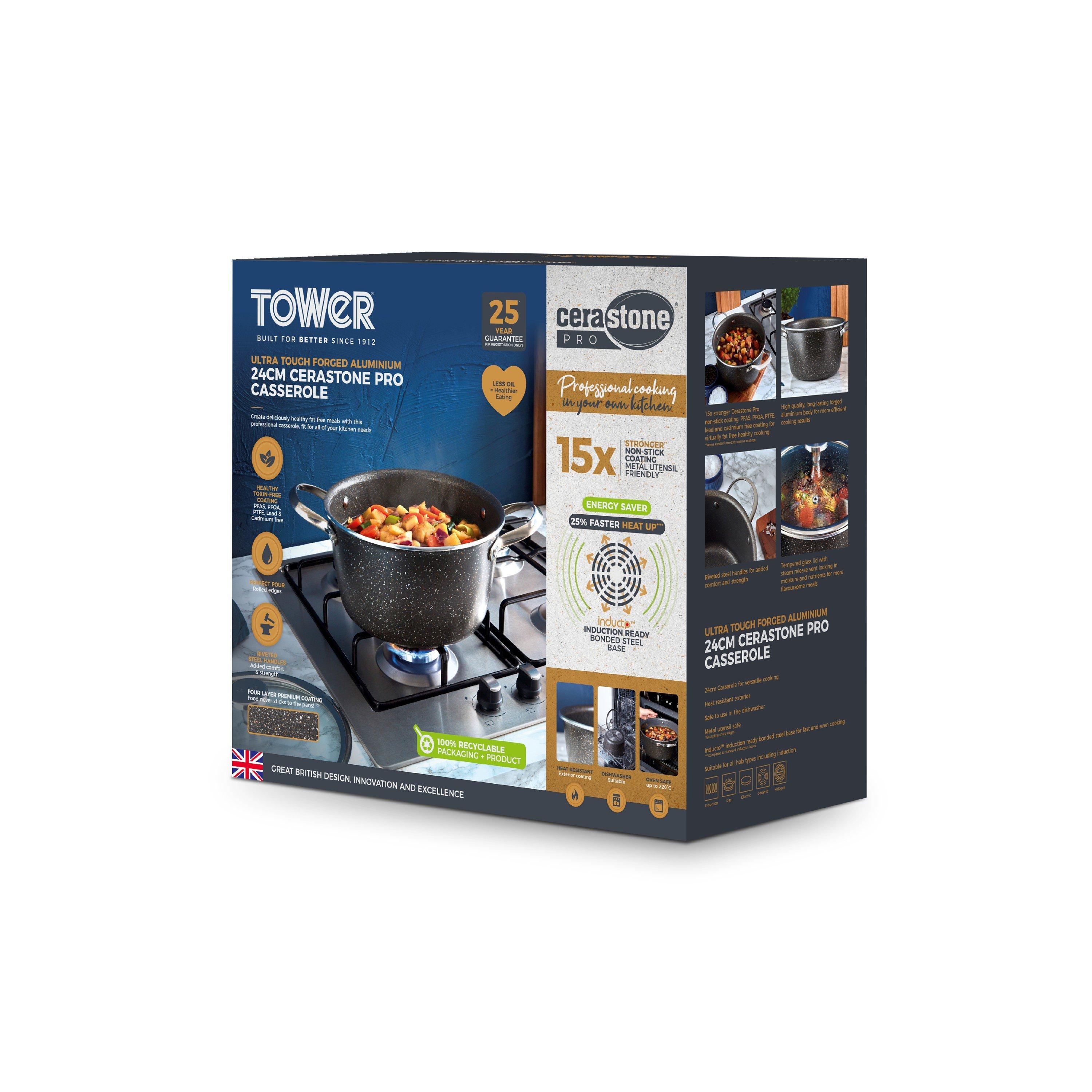 Graphite - Tower - Cerastone Pro 24cm Casserole - 11