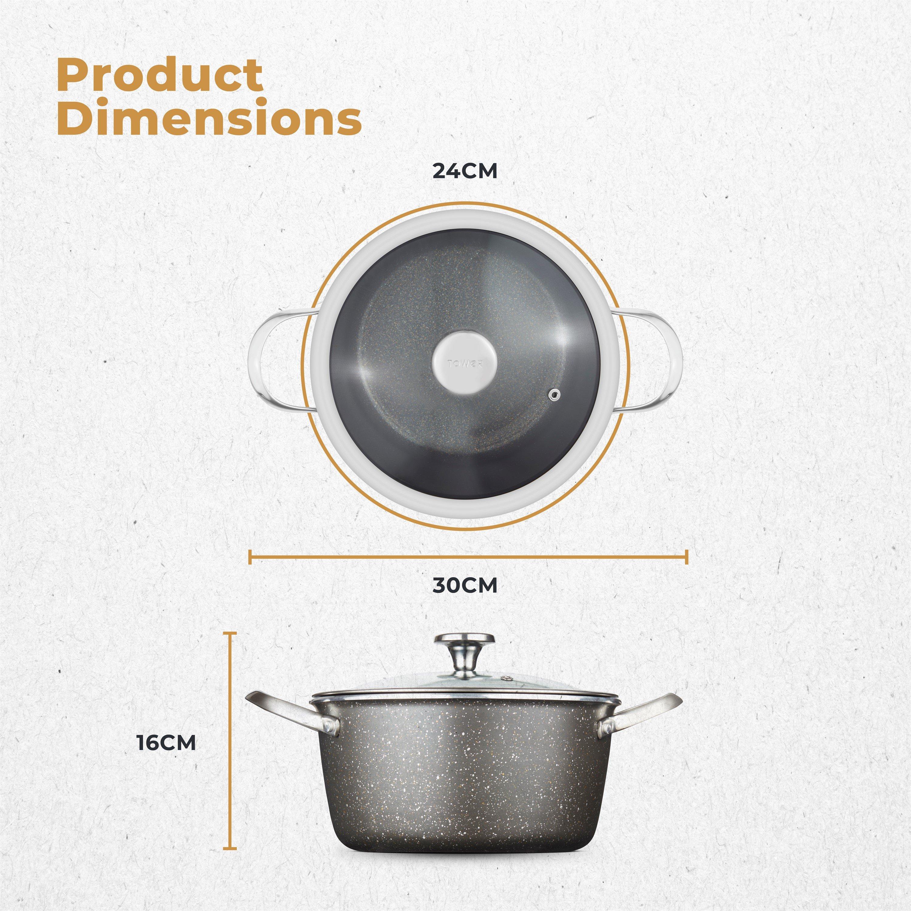 Graphite - Tower - Cerastone Pro 24cm Casserole - 8