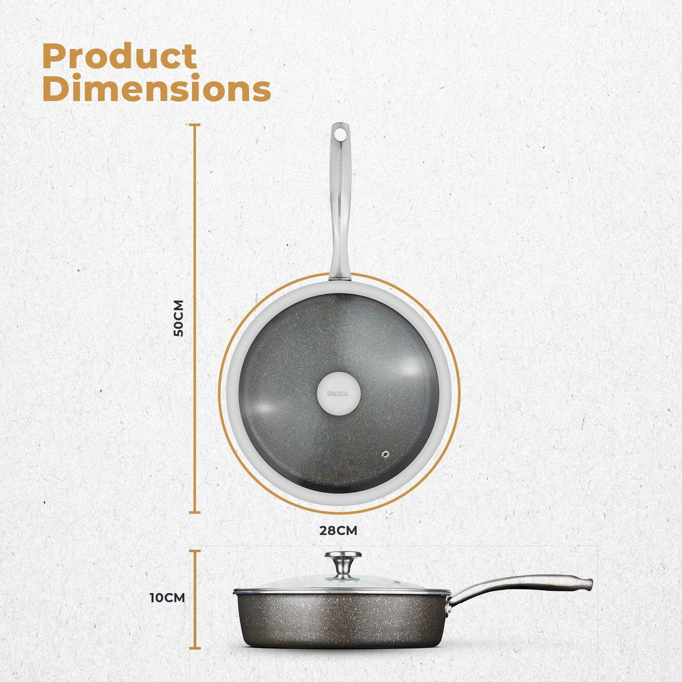 Graphite - Tower - Cerastone Pro 28cm Multi-Pan with Lid - 8