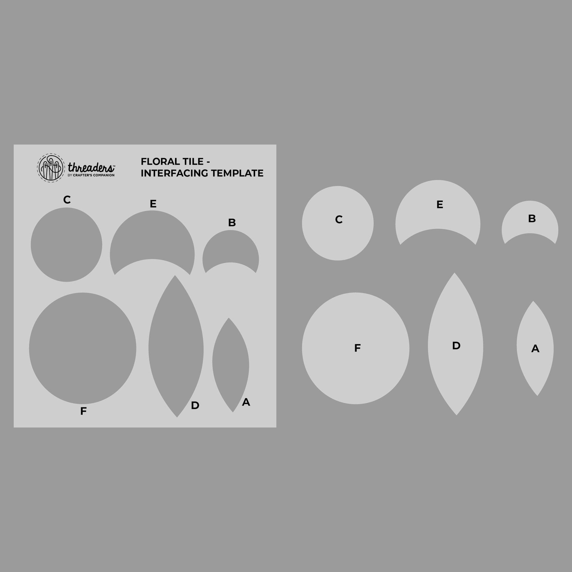 Multi - Crafters Companion - Threaders Turned Edge Applique Templates - Floral - 3