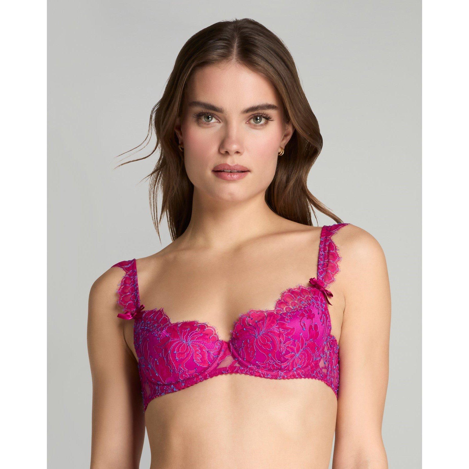Magenta/Blue - Agent Provocateur - EMILIANA Balconette Underwired Bra - 1