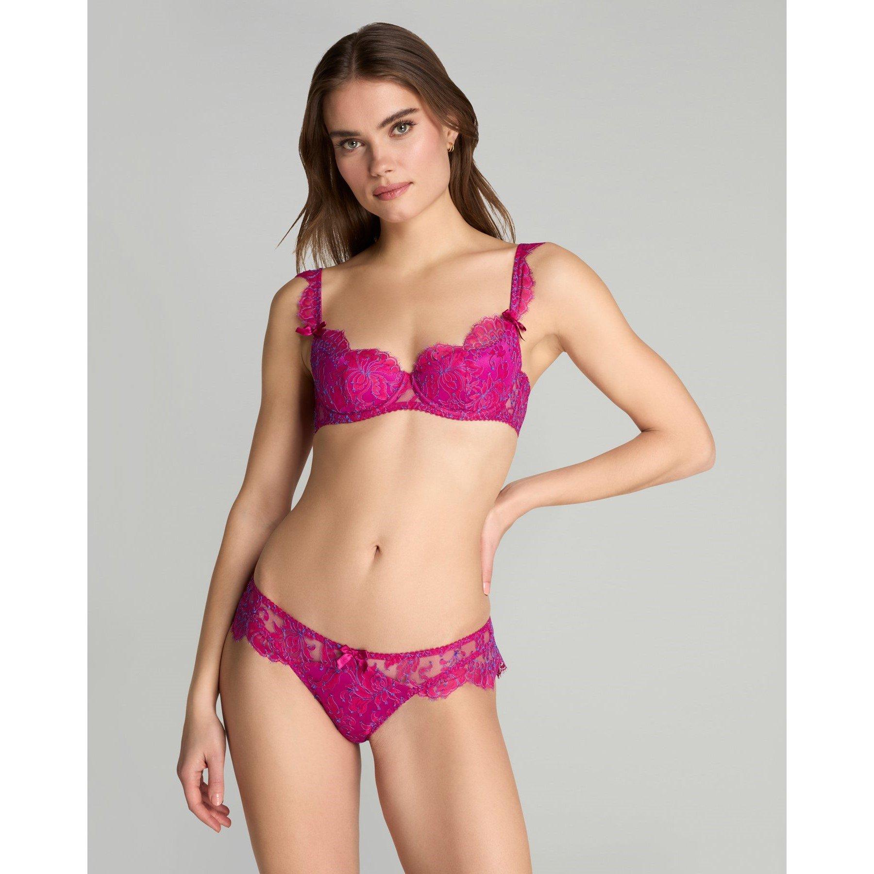 Magenta/Blue - Agent Provocateur - EMILIANA Balconette Underwired Bra - 2