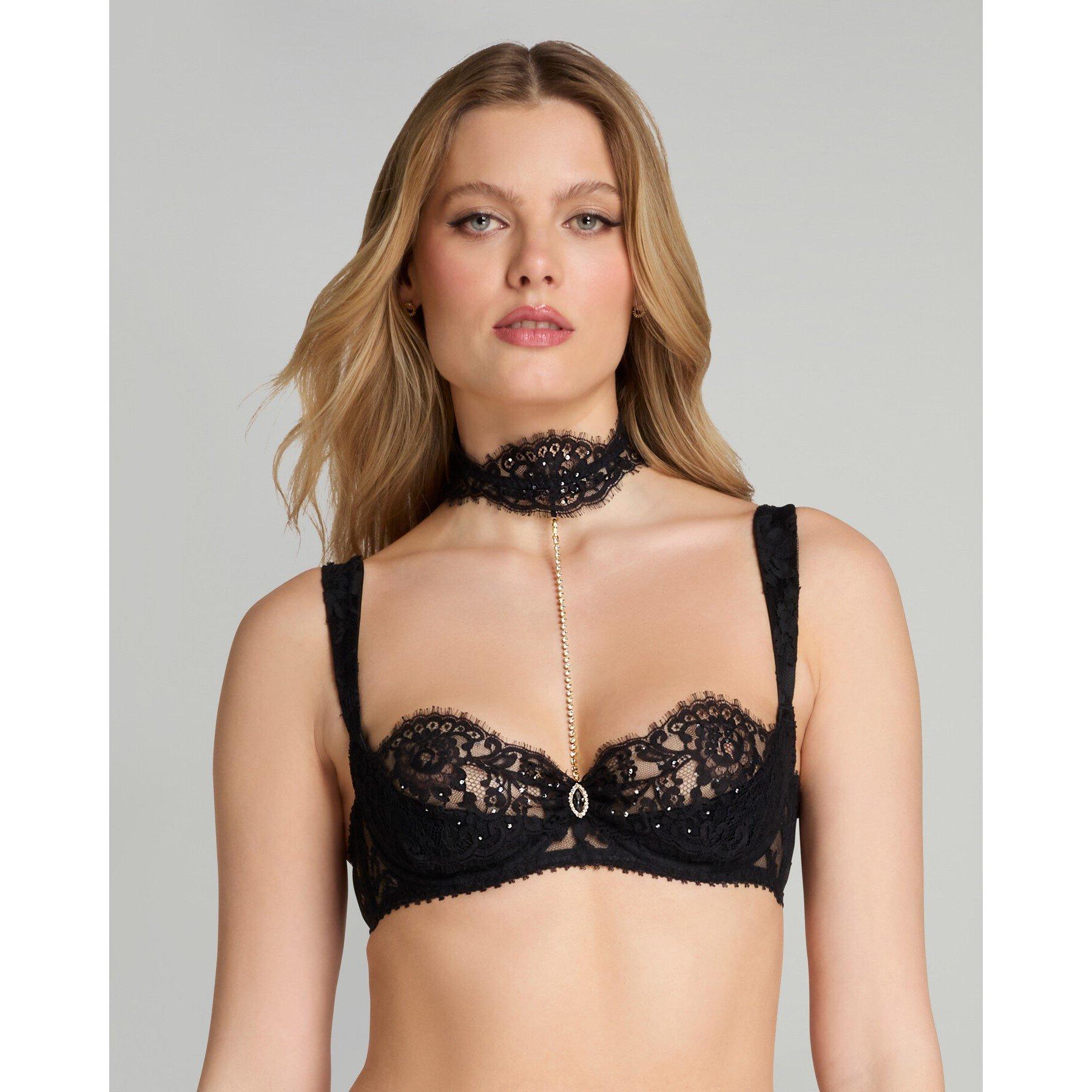 Black - Agent Provocateur - JEWLIE Balconette Underwired Bra - 1