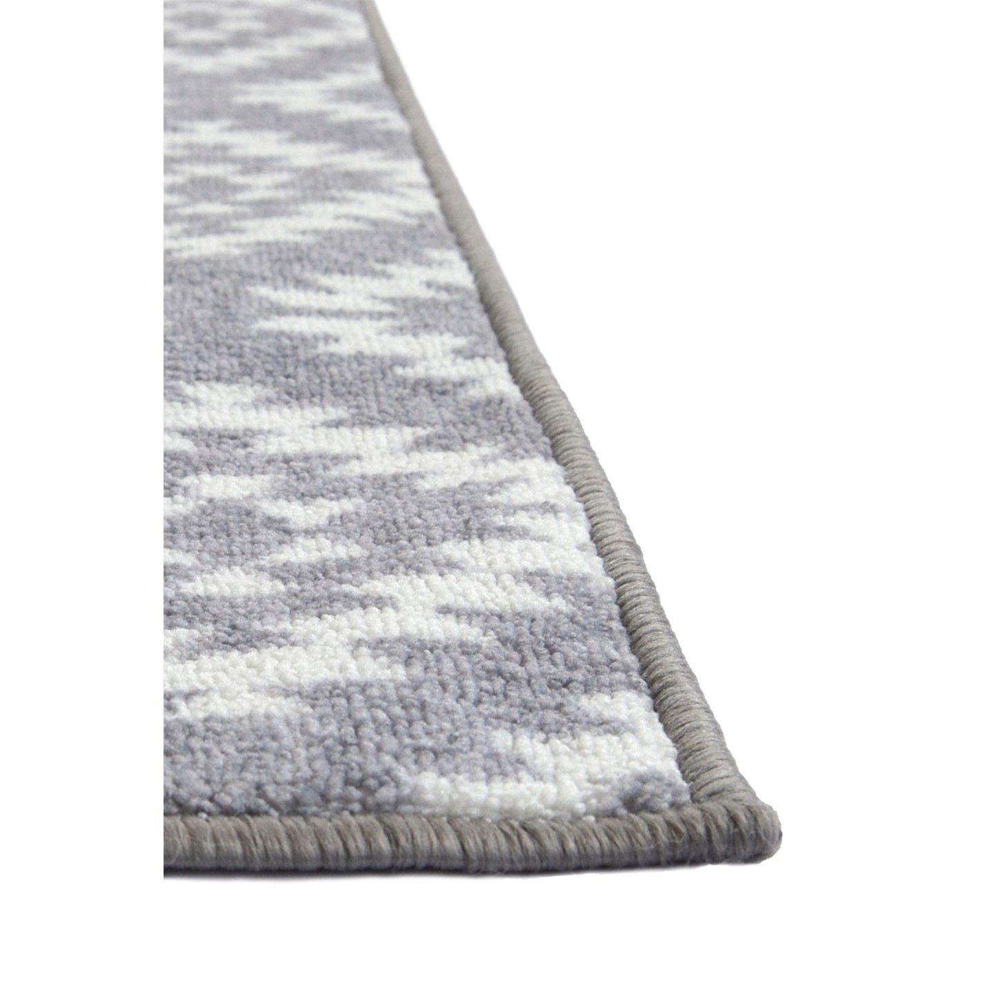 Grey - Homemaker - Aztec Tile Runner & Mat Set - 4