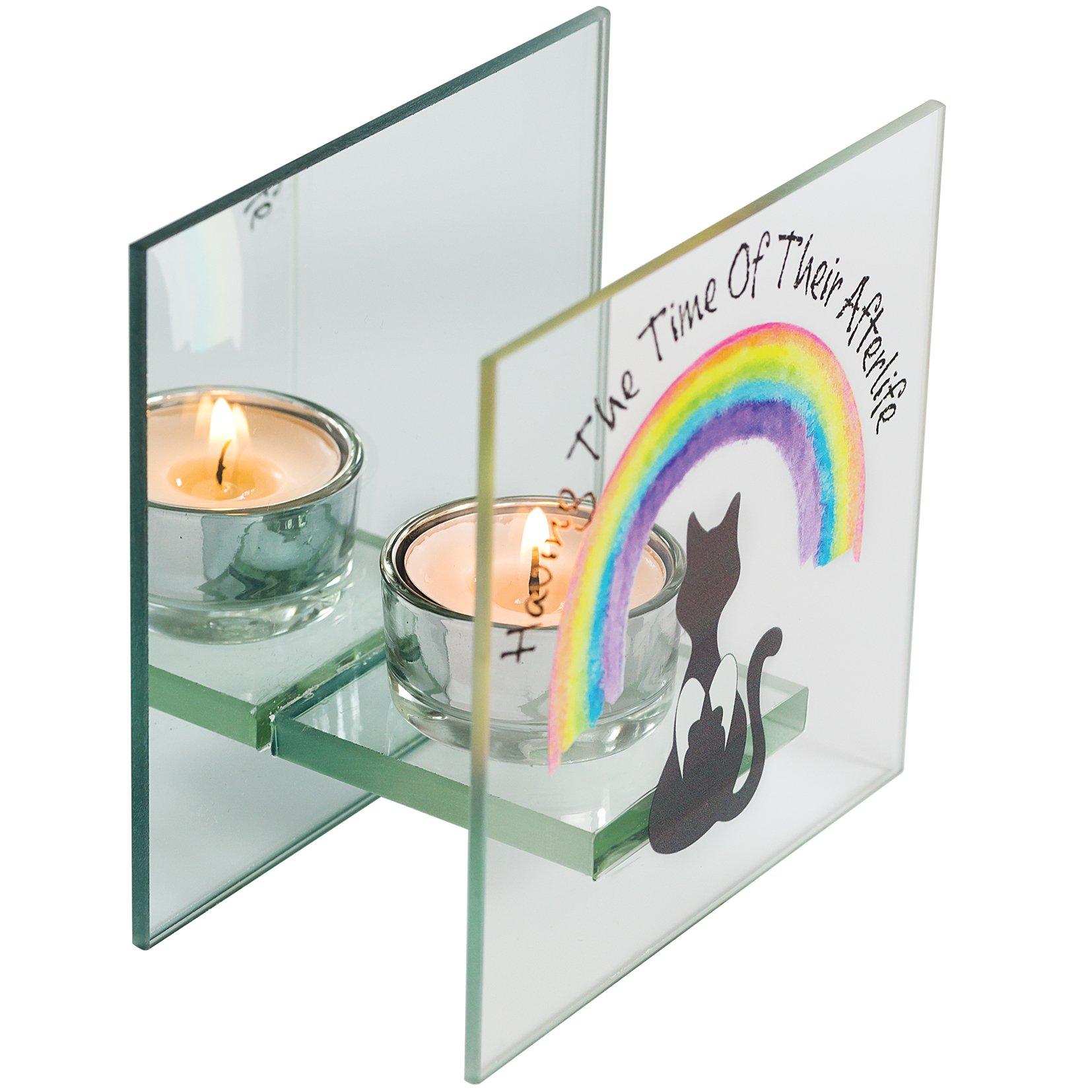 Clear - Rainbow Bridge Friends - 2360 - Cat Tea Light Holder - 2