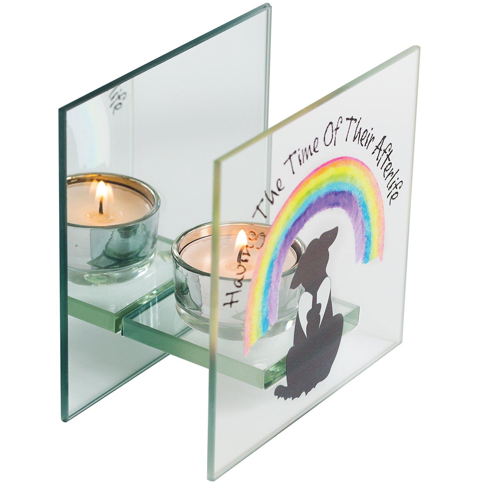 Clear - Rainbow Bridge Friends - 2361 - Dog Tea Light Holder - 2