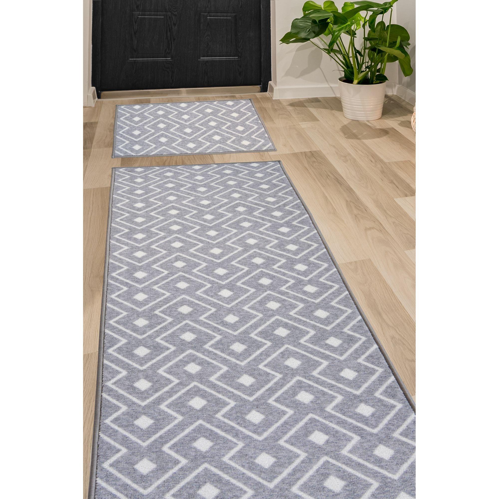 Grey - Homemaker - Alma Runner and Mat Set - 2