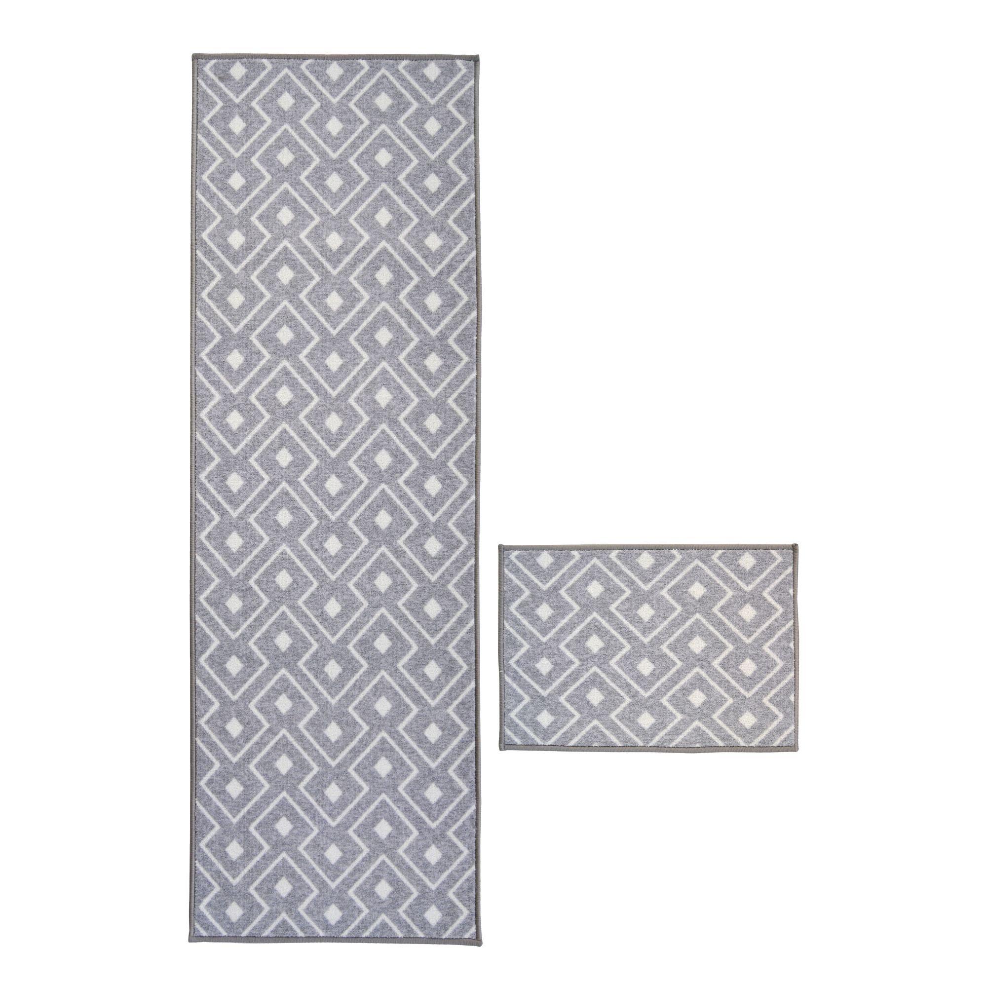 Grey - Homemaker - Alma Runner and Mat Set - 5