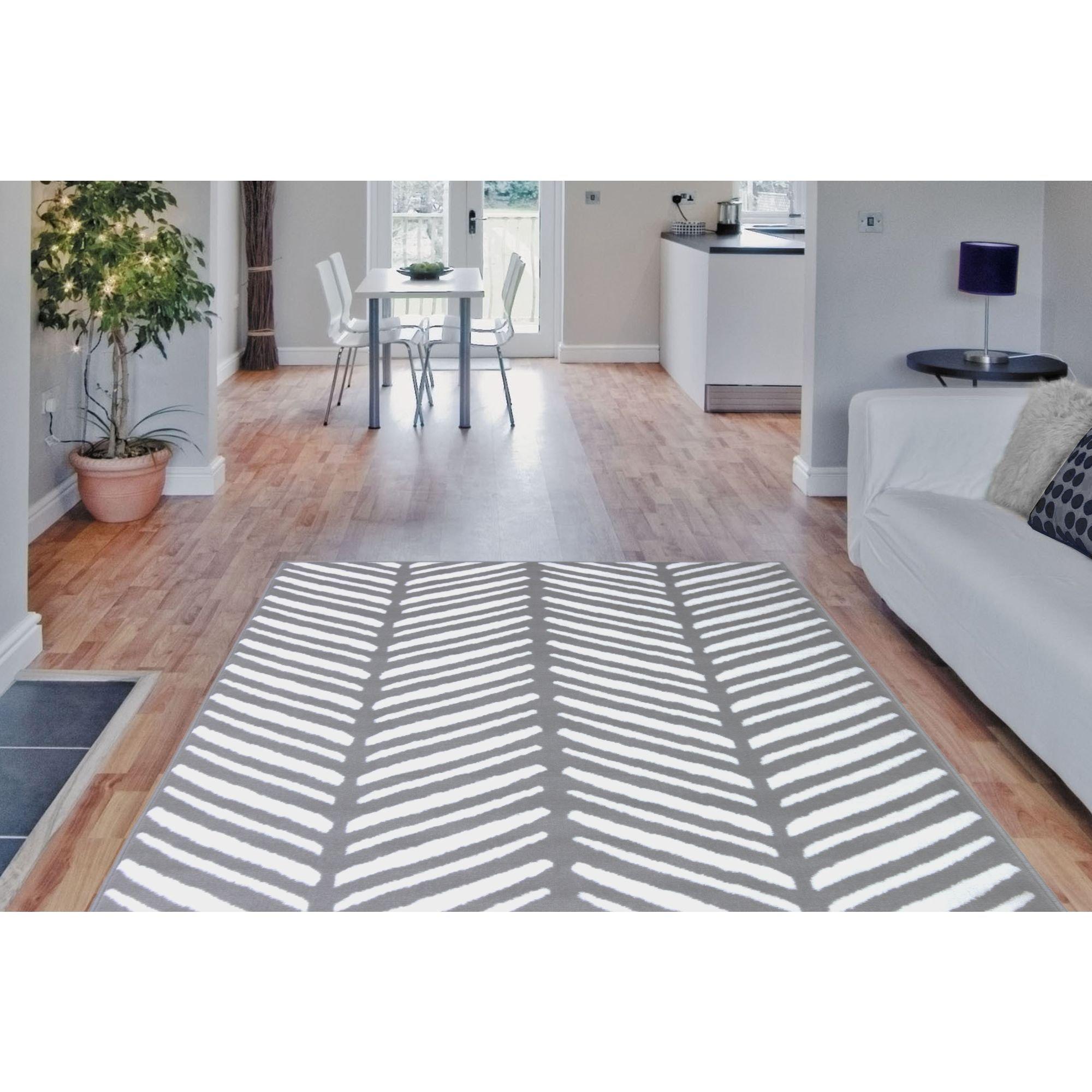 Grey - Homemaker - Herringbone Rug - 1