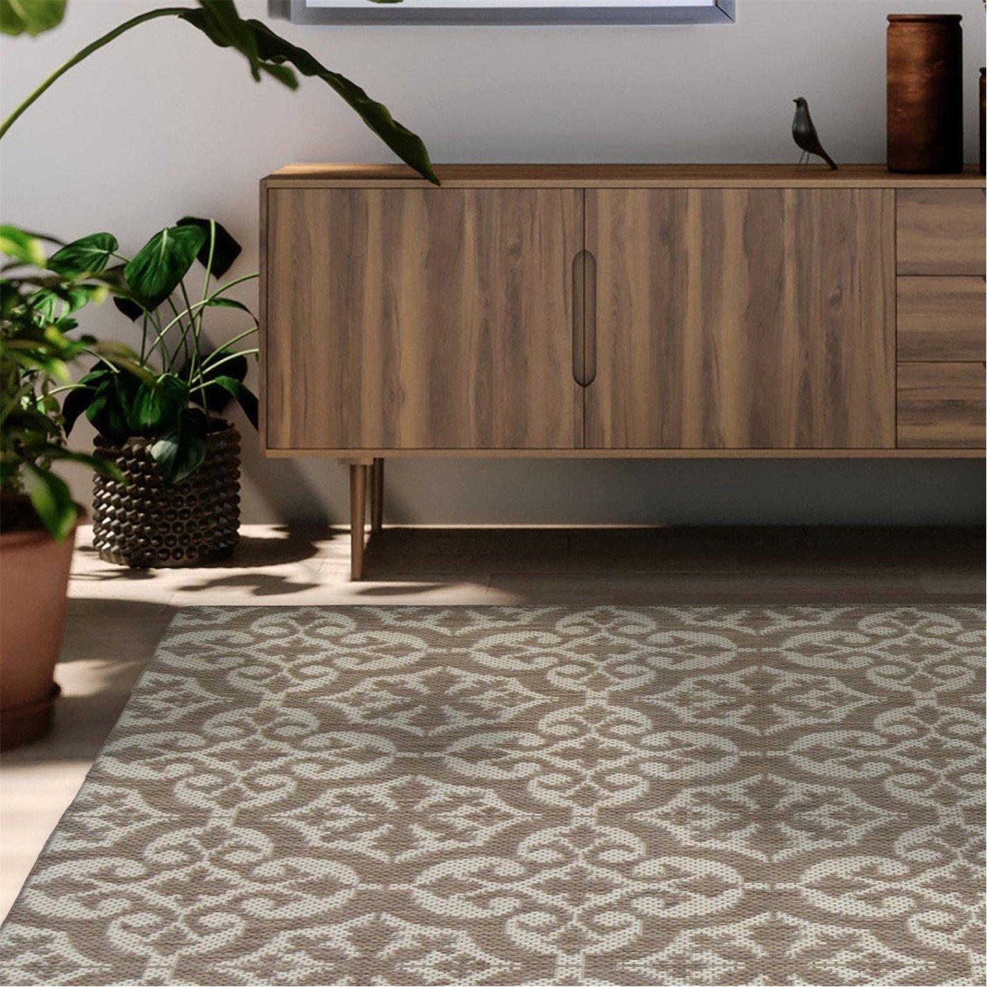 Natural - Homemaker - Compass Multi Purpose Tile Rug - 4