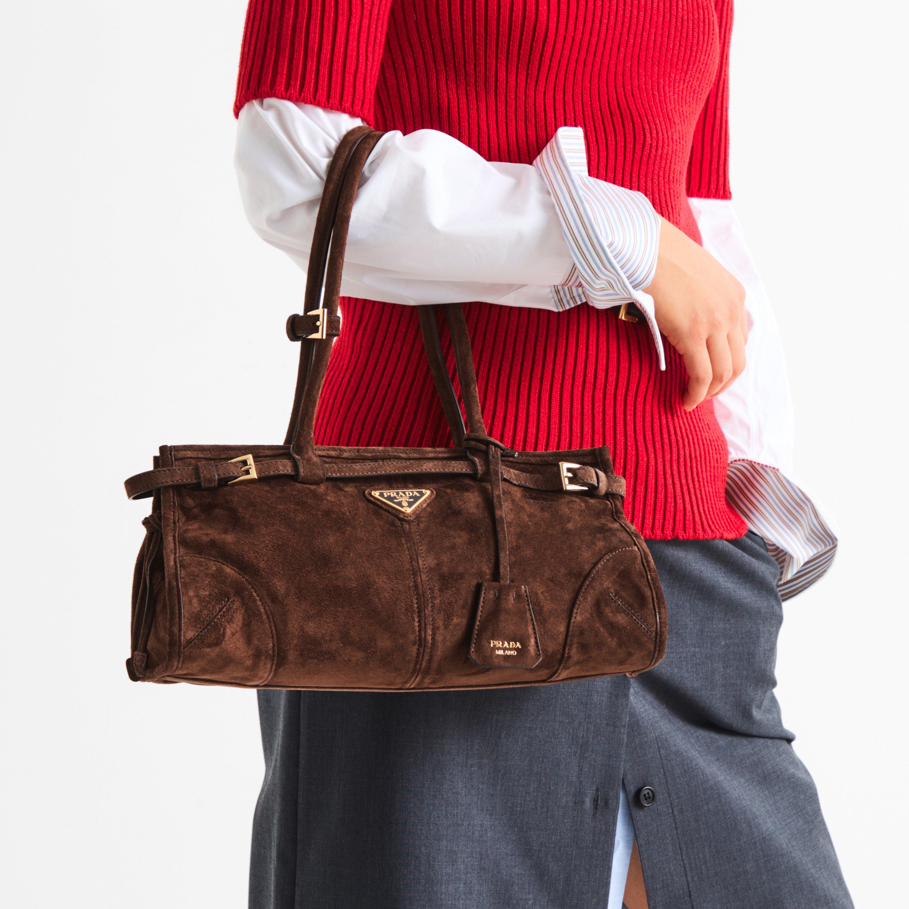 Moro - Prada - Bonnie Medium Suede Handbag - 3