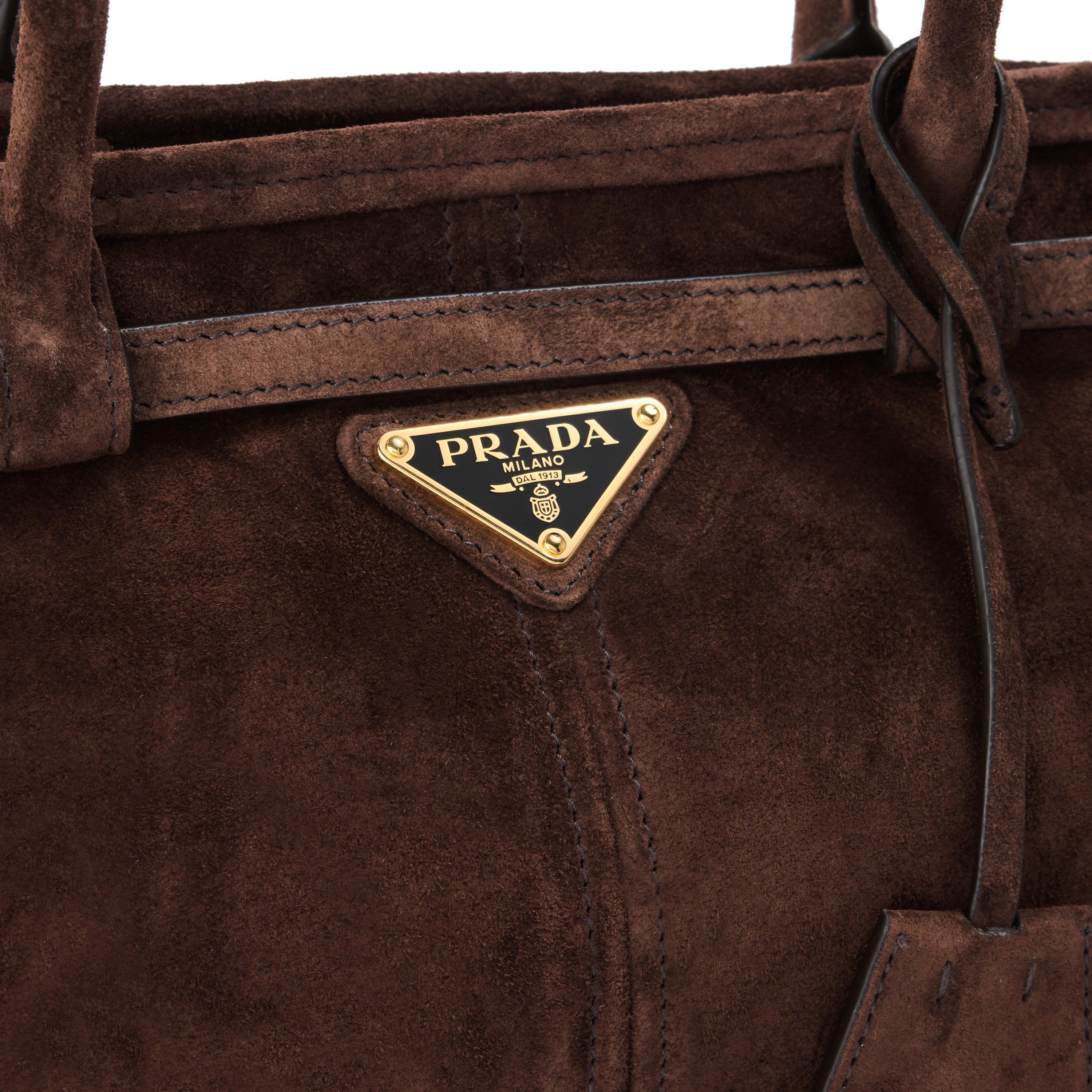 Moro - Prada - Bonnie Medium Suede Handbag - 4