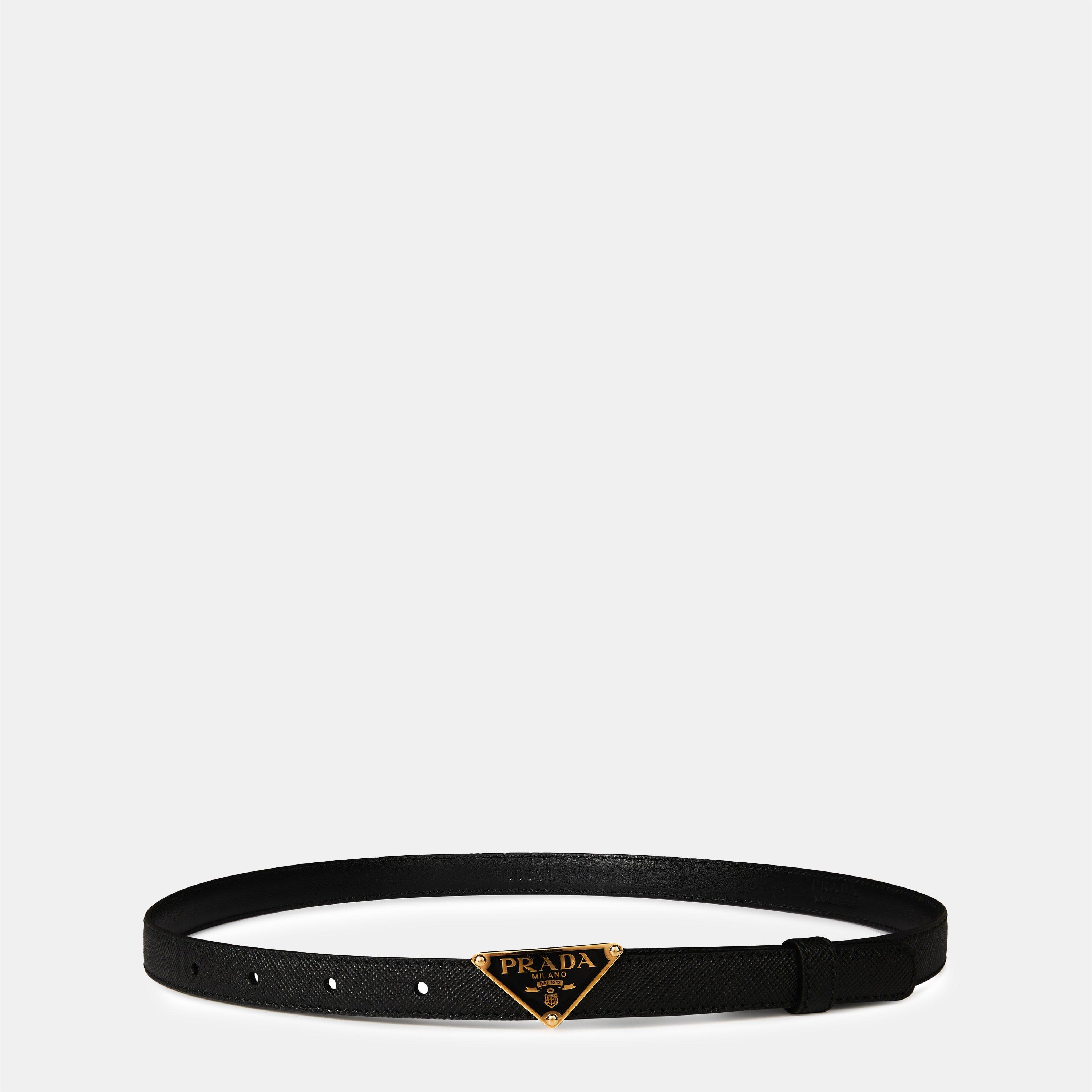 Nero - Prada - Triangle Logo Belt - 1