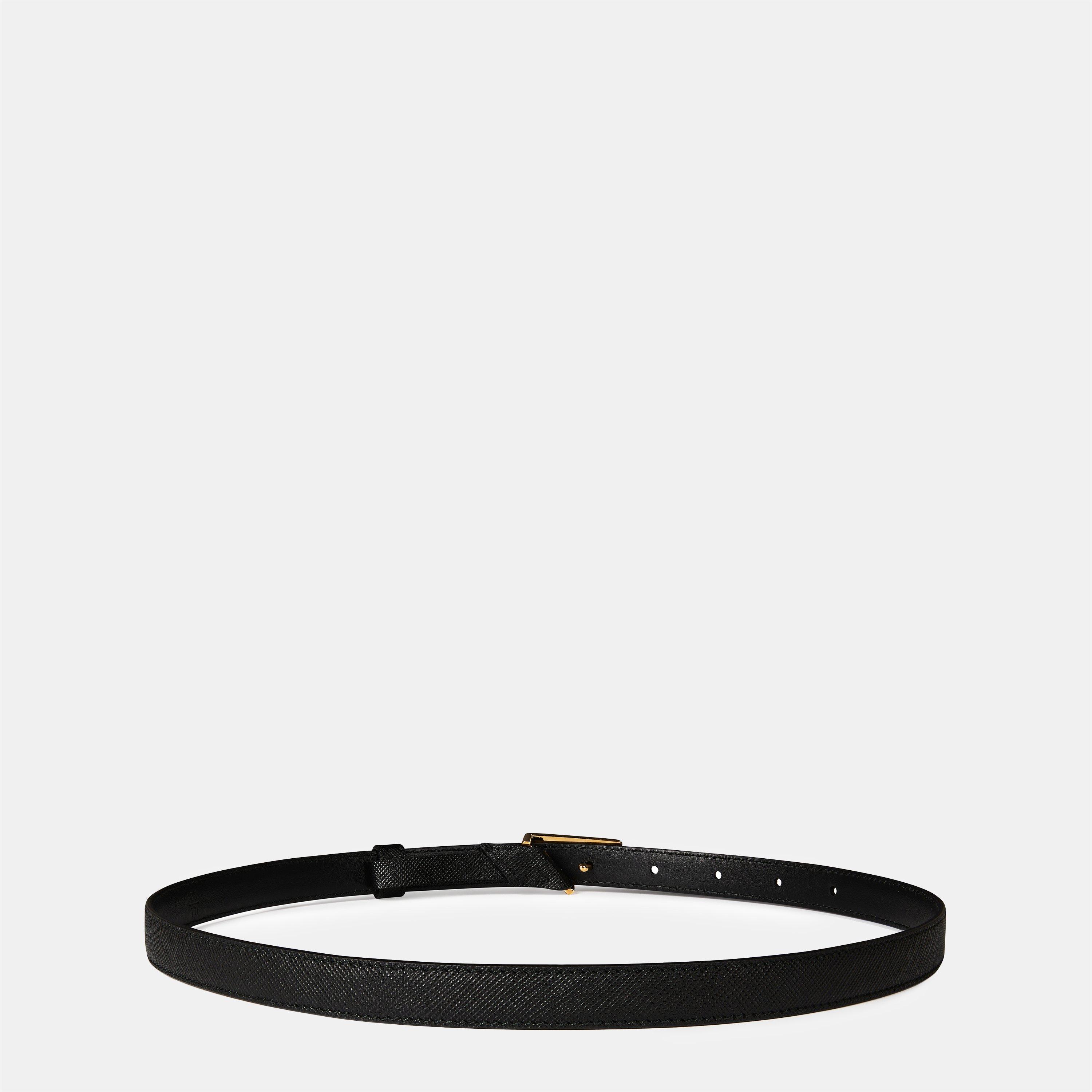 Nero - Prada - Triangle Logo Belt - 2