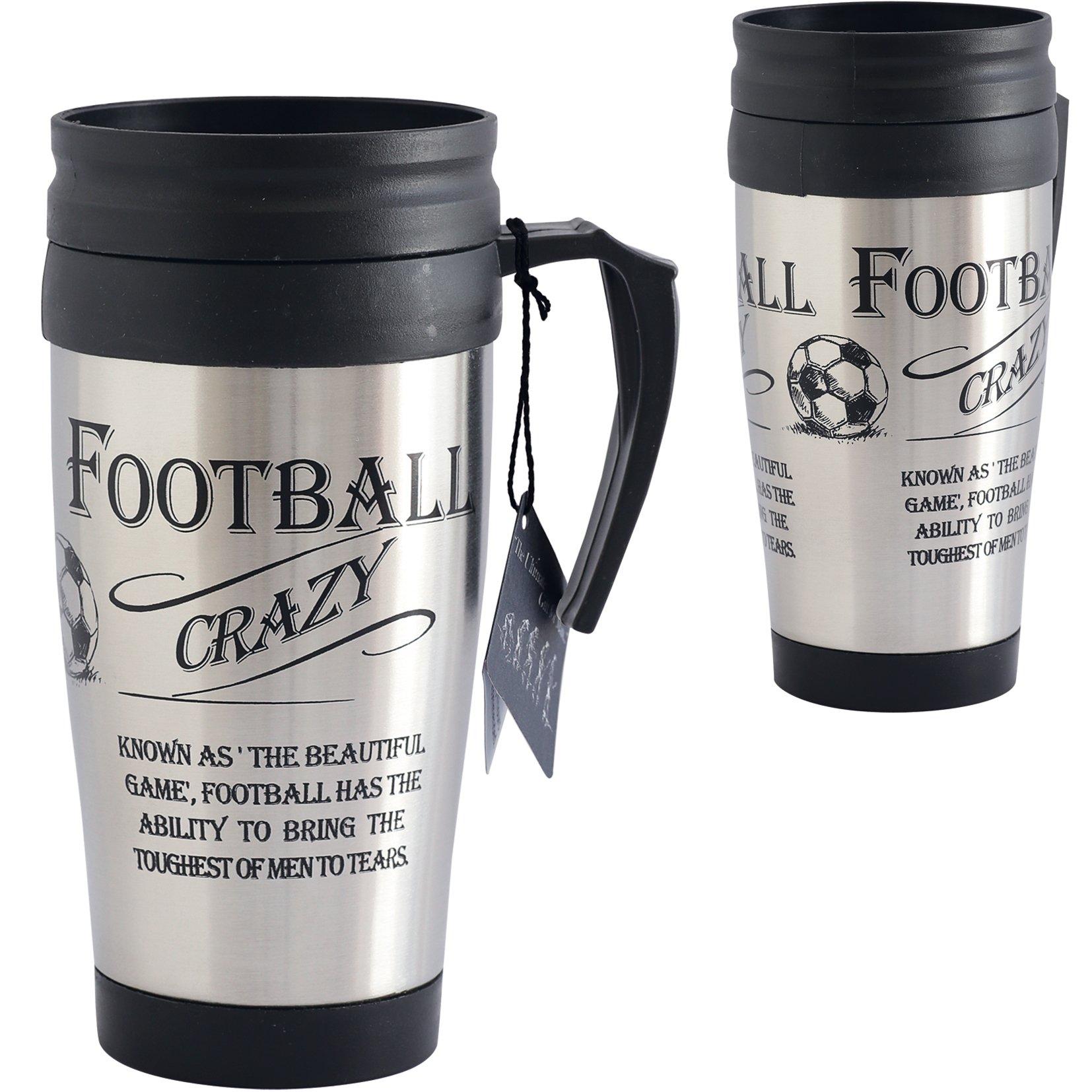 Stainless Steel - Ultimate Gift For Man - 8837 - Football Travel Mug