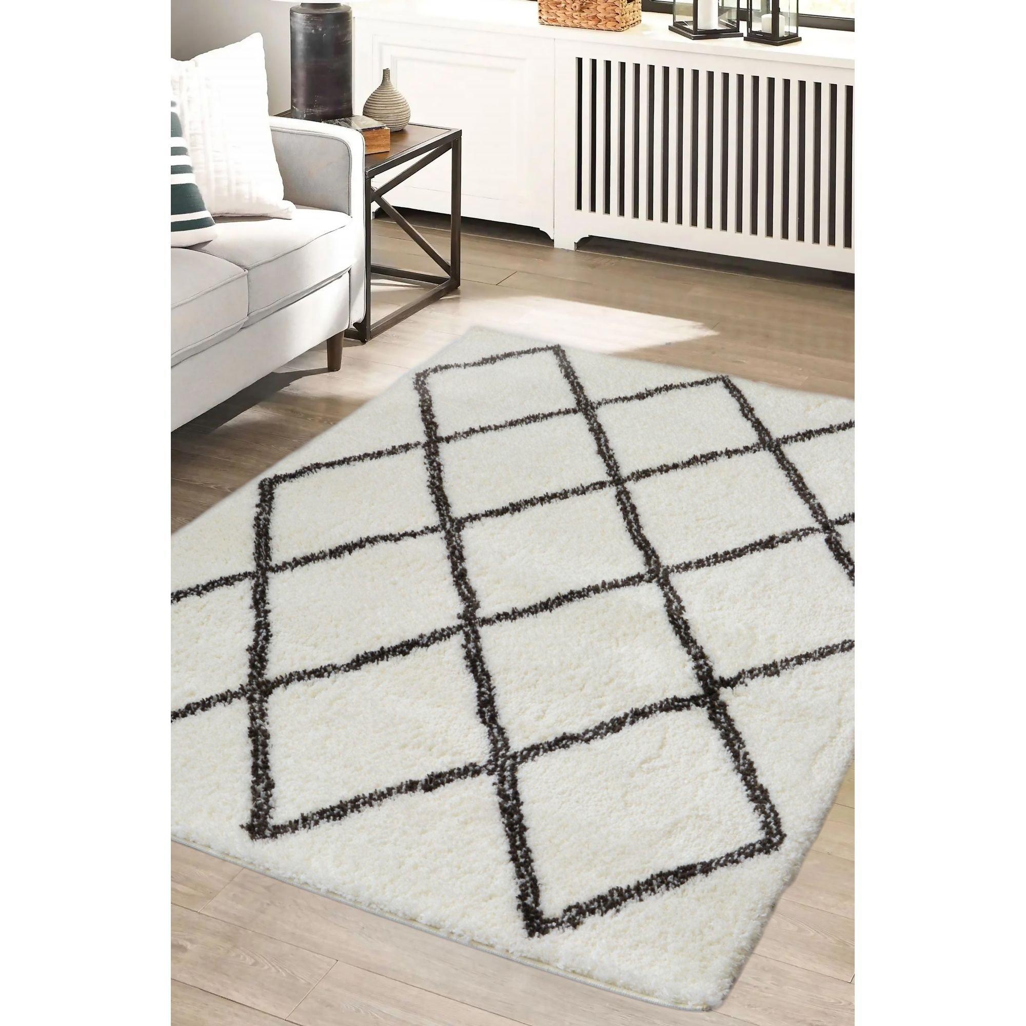 White - Homemaker - Croston Shaggy Rug - 1