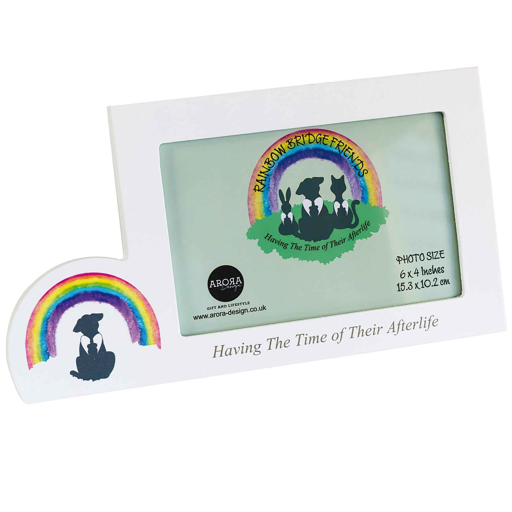 White - Rainbow Bridge Friends - 2341 - Dog Photo Frame (Landscape) - 1
