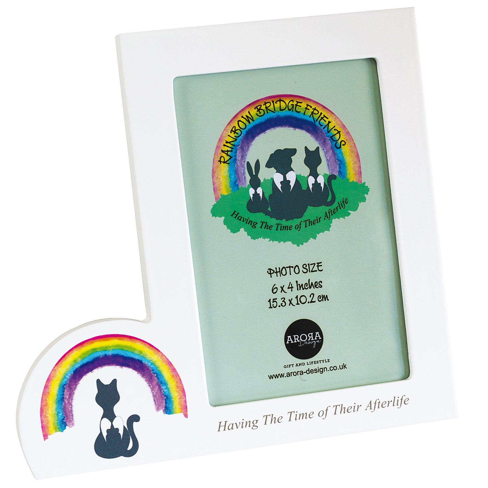 White - Rainbow Bridge Friends - 2350 - Cat Photo Frame (Portrait) - 1