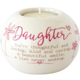 Said With Sentiment 7222 - Daughter Ceramic Tea Light Holder