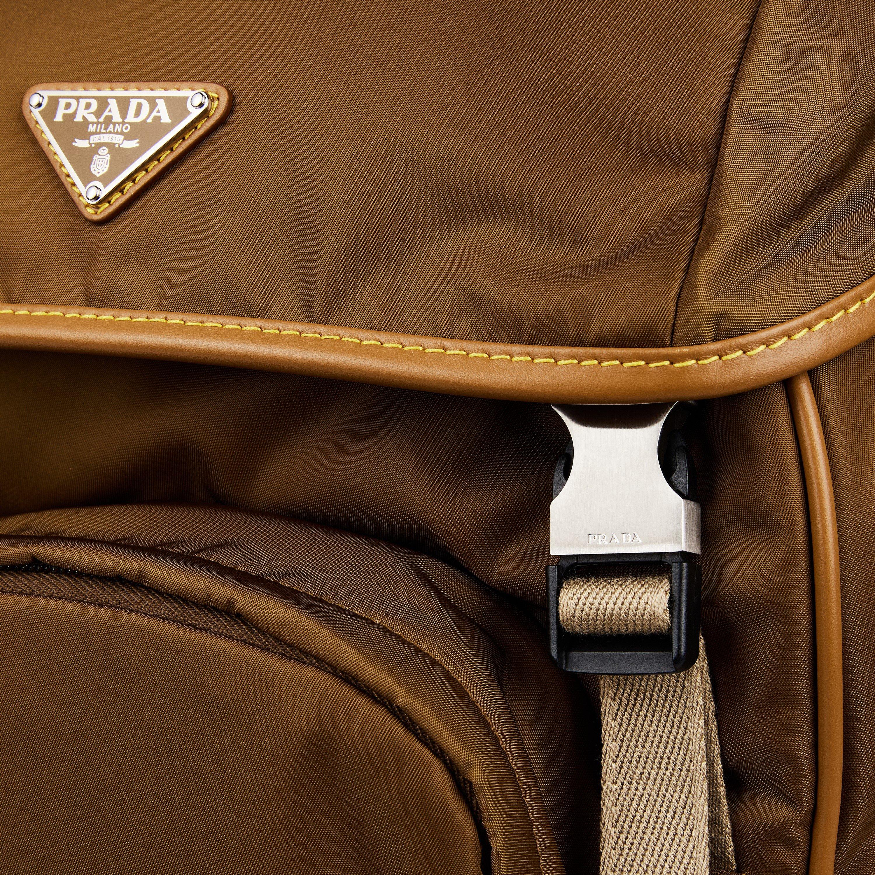 Brown - Prada - Men's Logo Backpack - 4