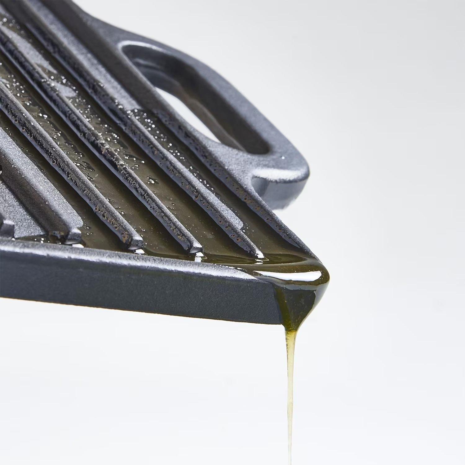 Black - VonShef - VonShef - 37cm Cast Iron Griddle - 5