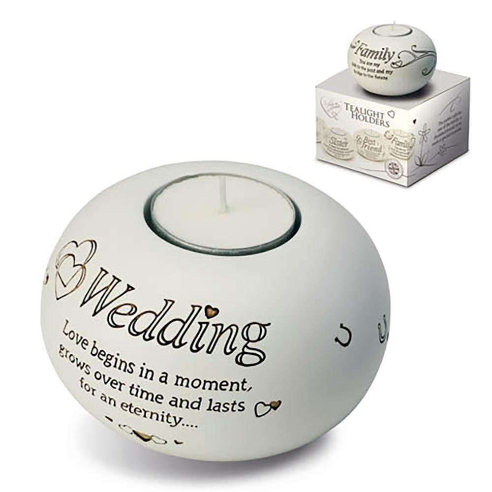 White - Said With Sentiment - 7307 - Wedding Tea Light Holder